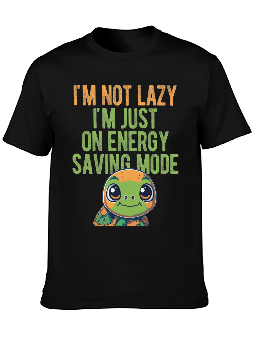 Lazy Turtle Energy Saving Mode Graphic Tee