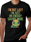 Lazy Turtle Energy Saving Mode Graphic Tee