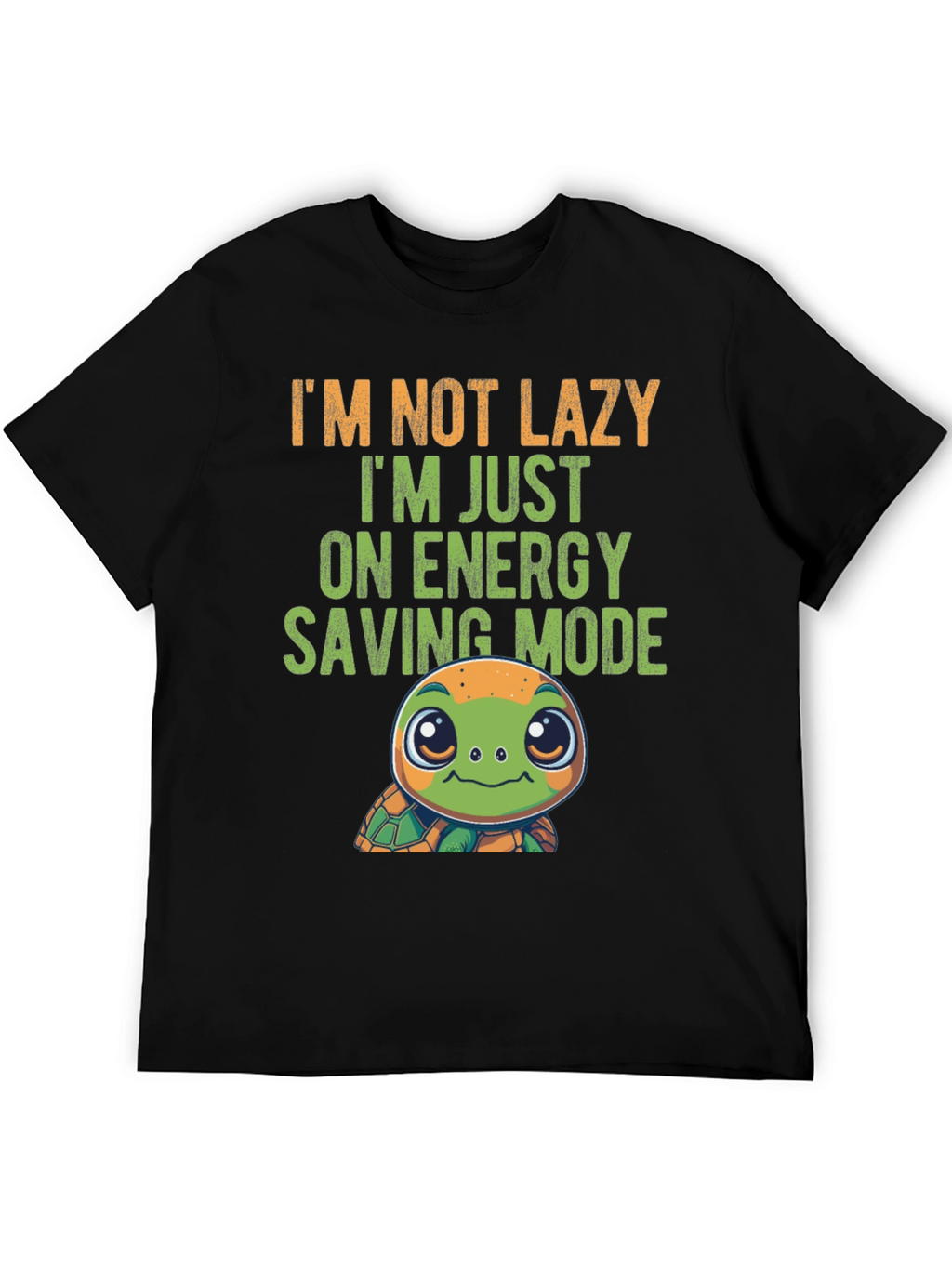 Lazy Turtle Energy Saving Mode Graphic Tee