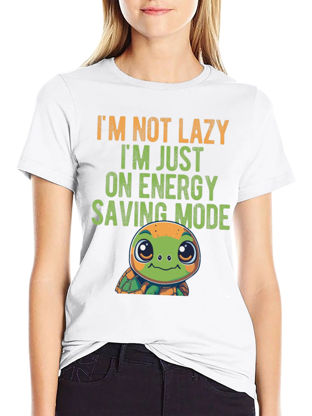 Lazy Turtle Energy Saving Mode Graphic Tee