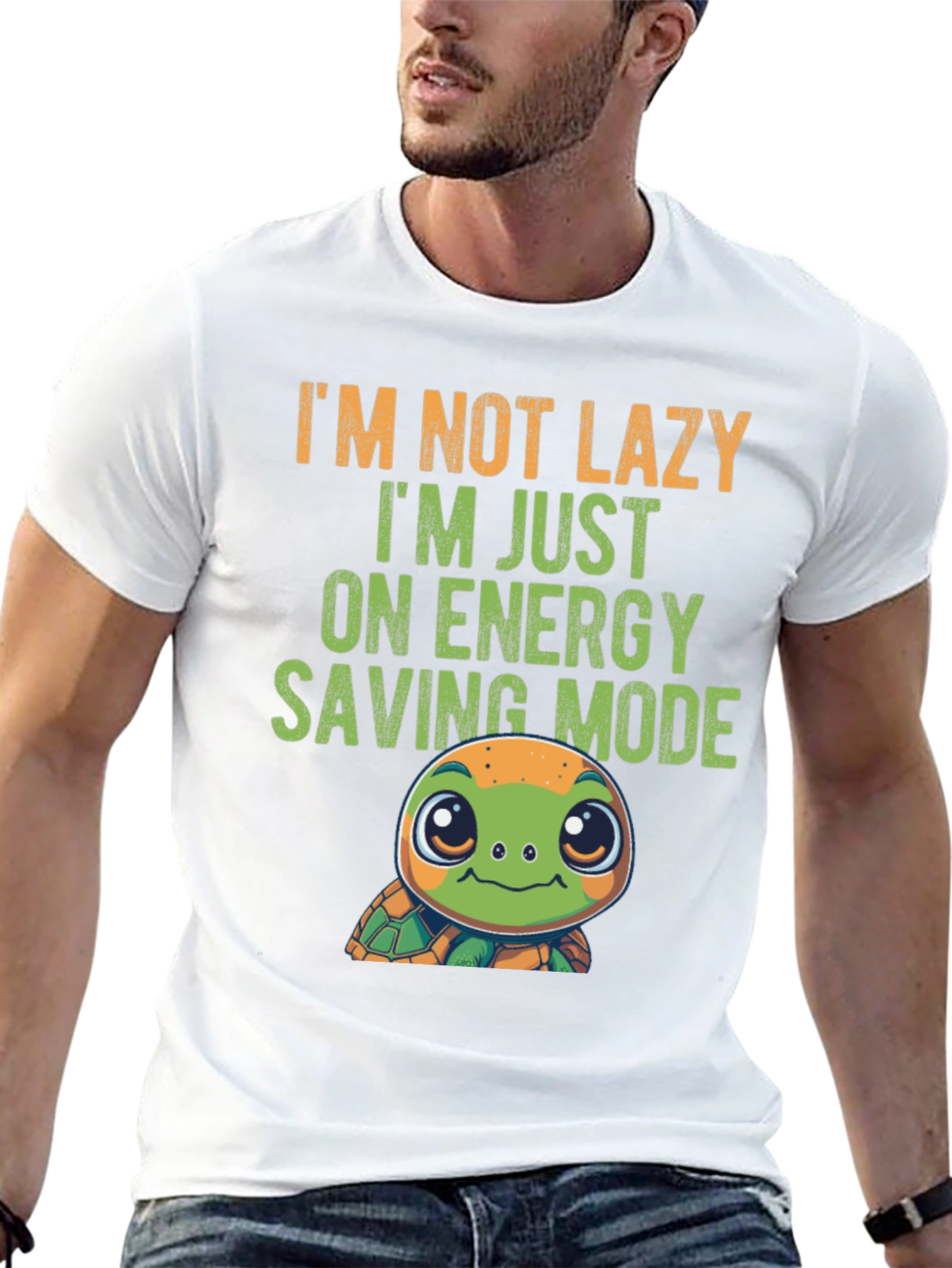 Lazy Turtle Energy Saving Mode Graphic Tee