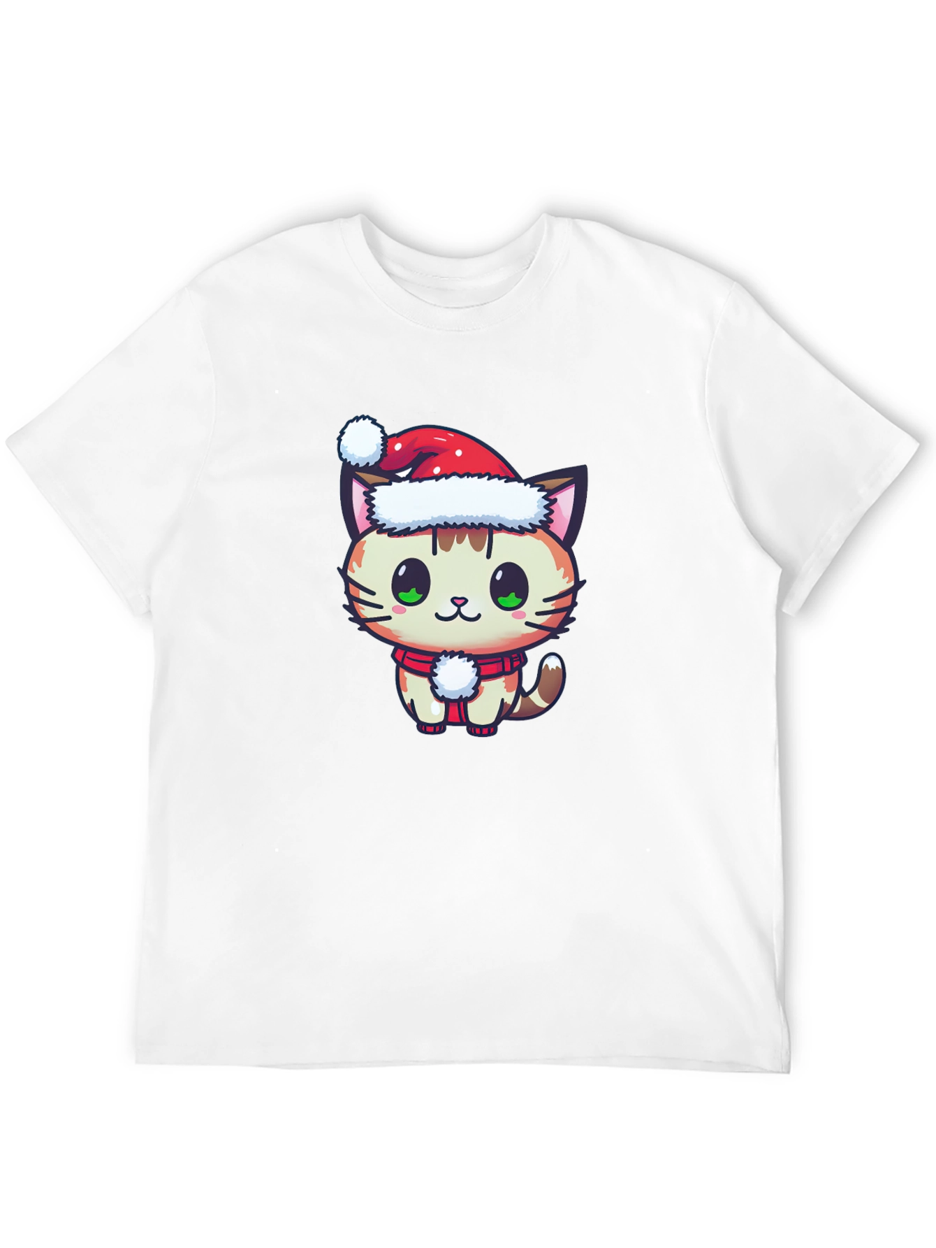 Festive Cat T-Shirt - Holiday Cheer