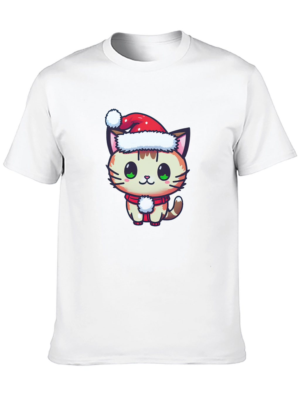 Festive Cat T-Shirt - Holiday Cheer