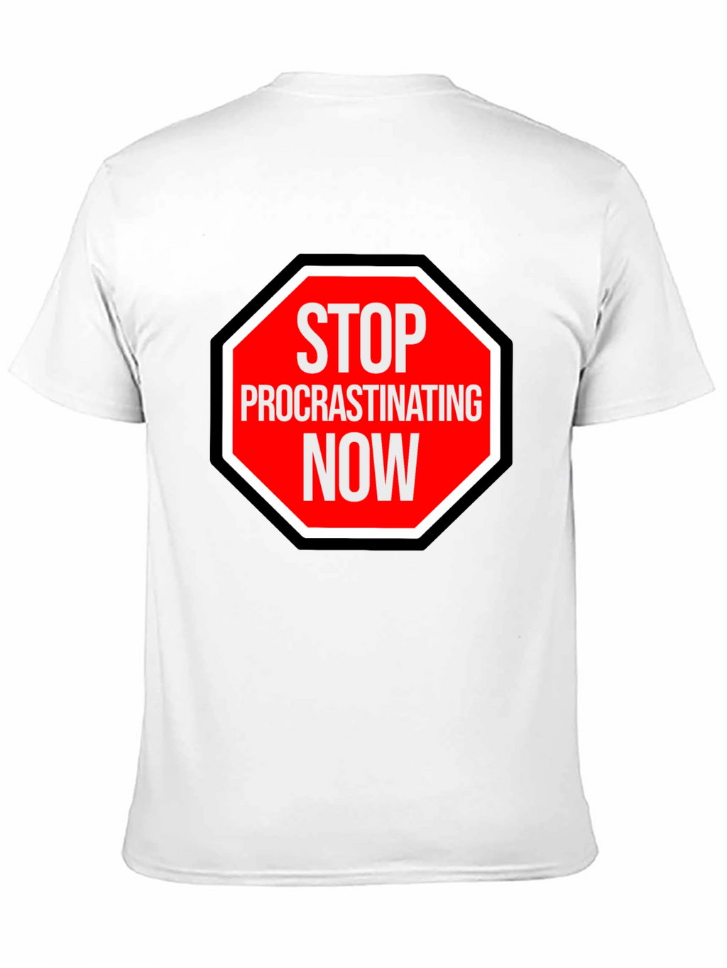 Stop Procrastinating Now Graphic Tee - Black