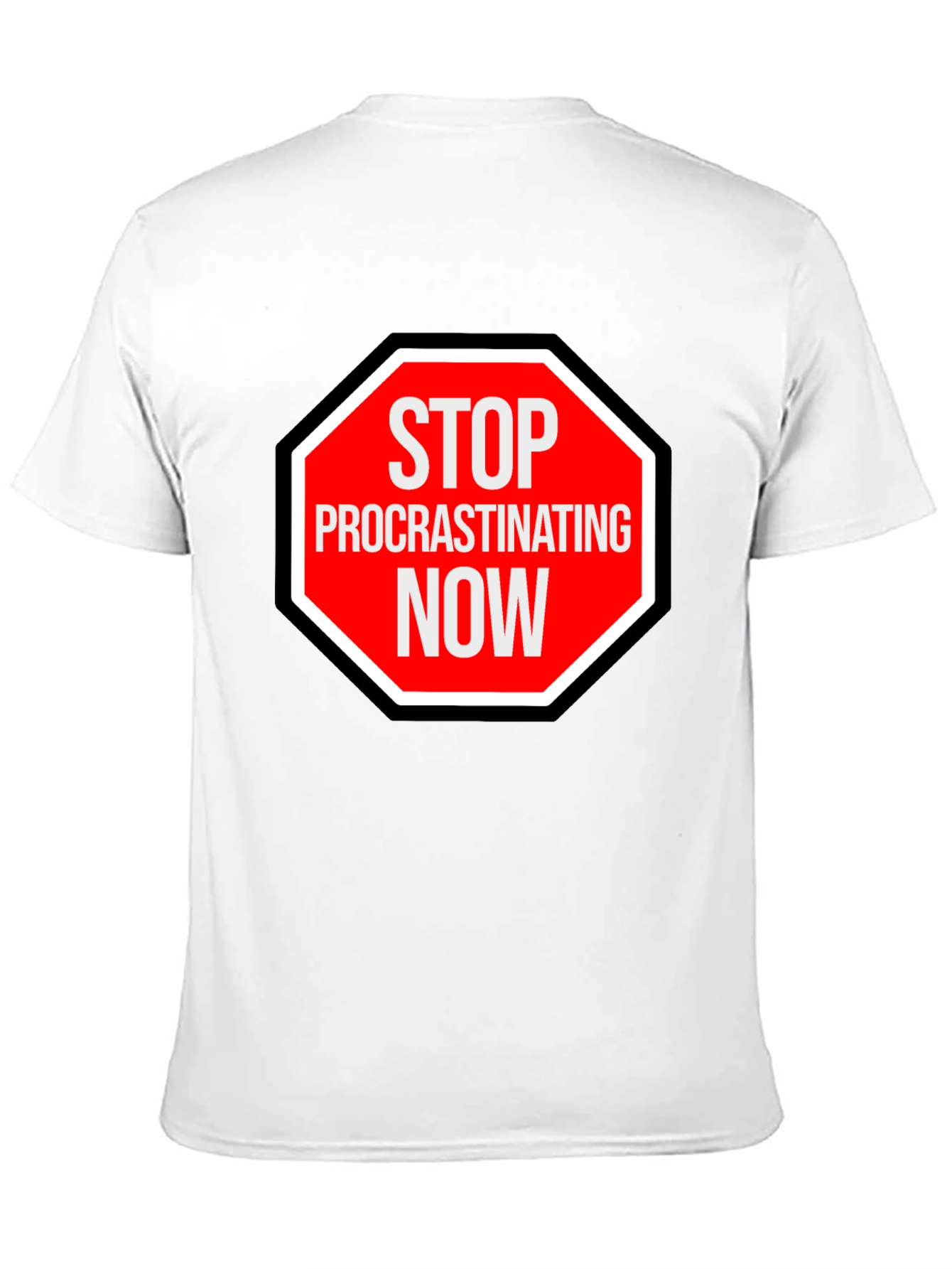 Stop Procrastinating Now Graphic Tee - Black