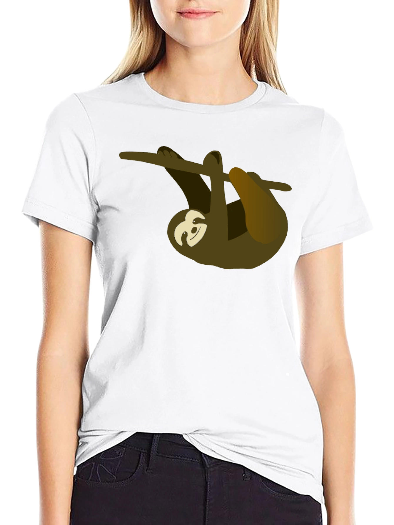 Chill Sloth Graphic Tee - Relaxed Style