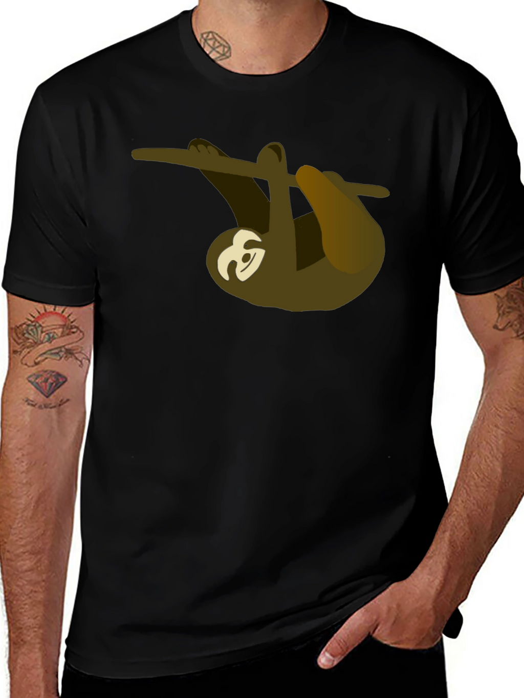 Chill Sloth Graphic Tee - Relaxed Style