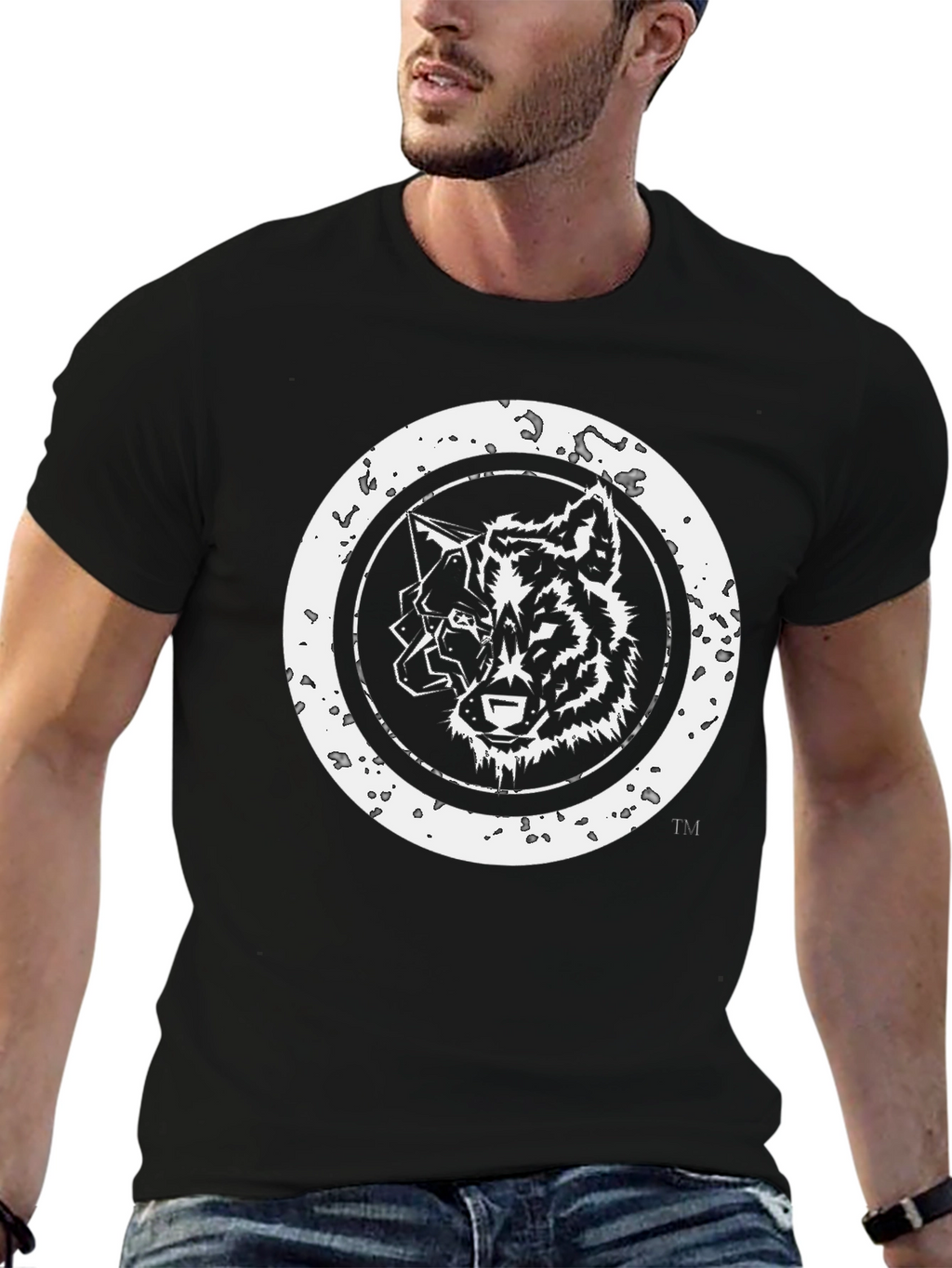 Wolf Graphic T-Shirt - Black Tee