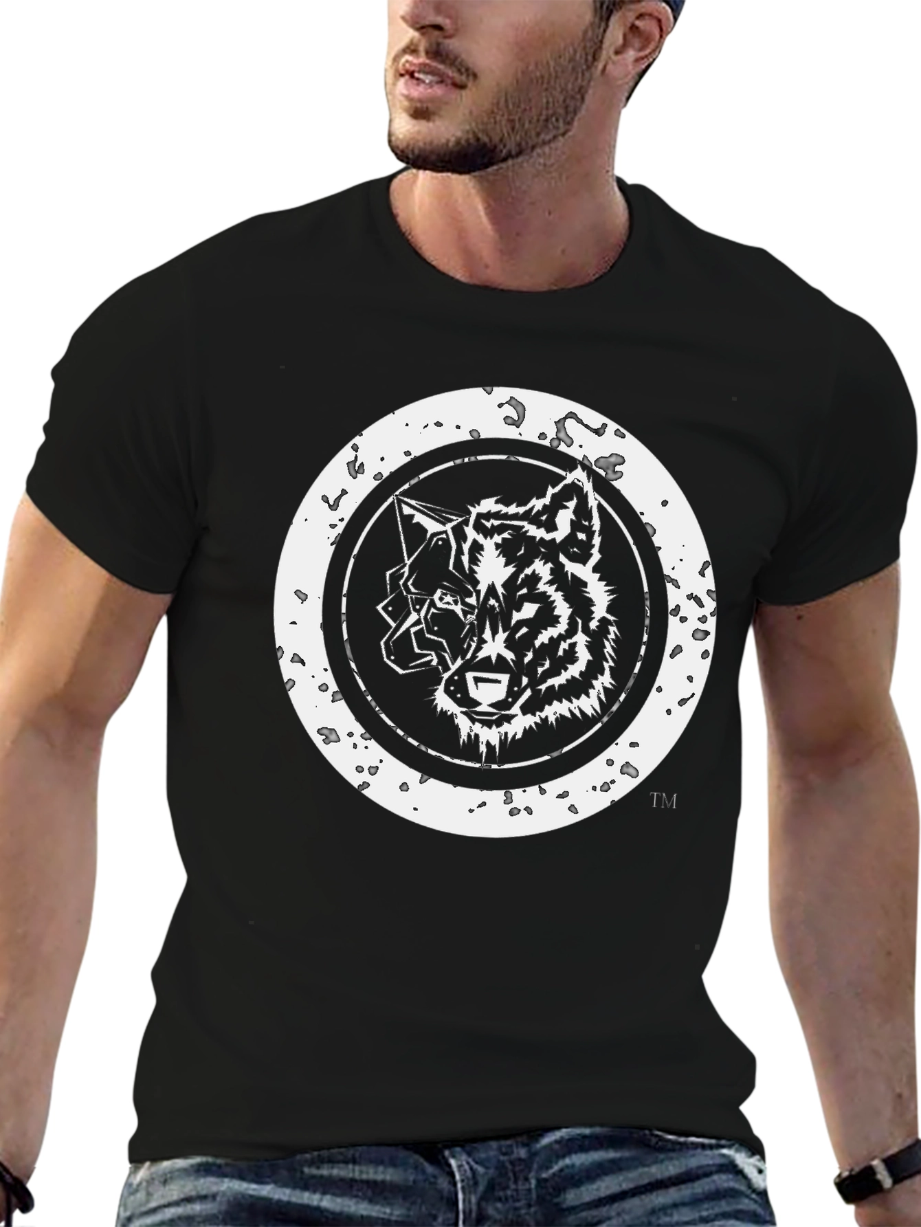 Wolf Graphic T-Shirt - Black Tee