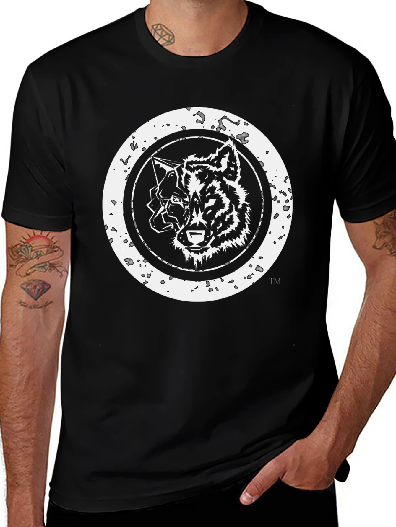 Wolf Graphic T-Shirt - Black Tee