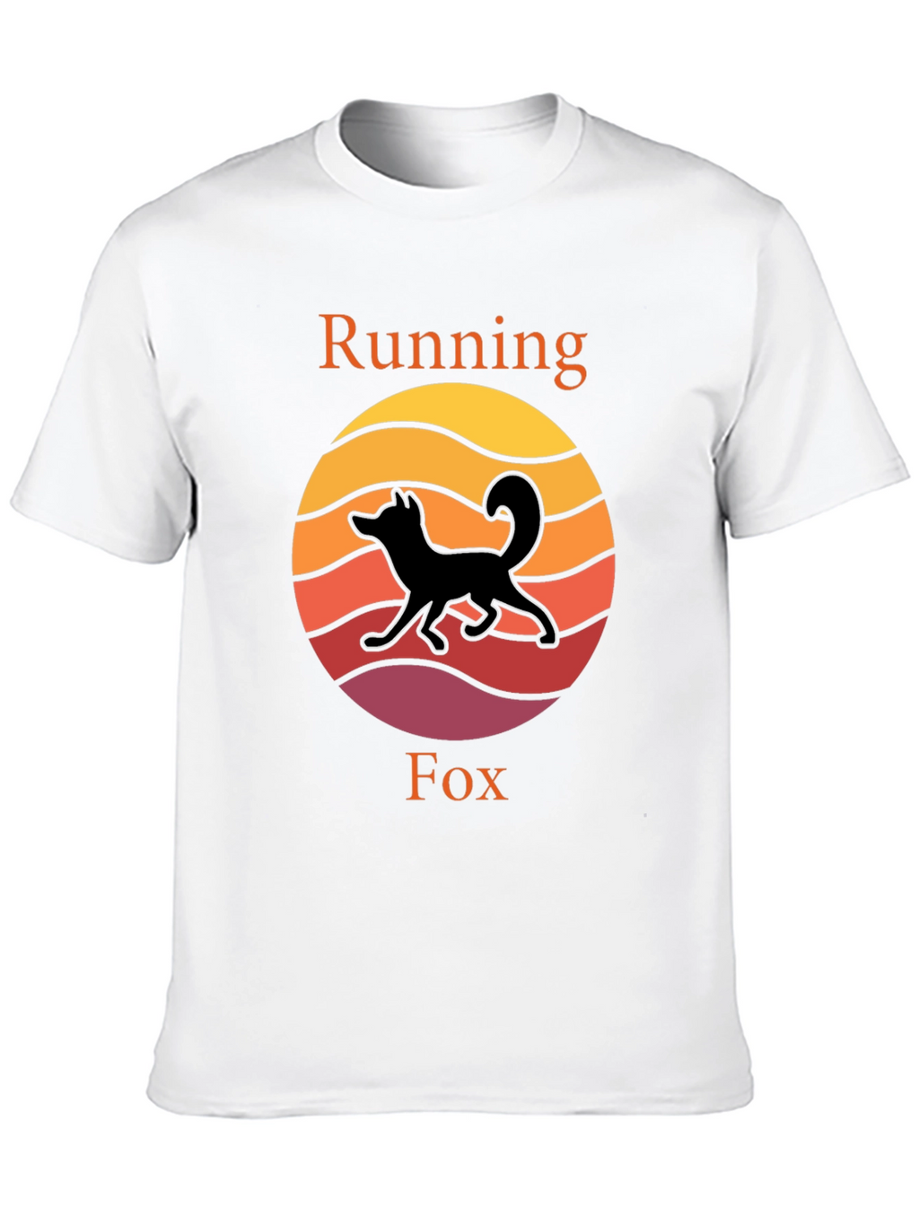 Running Fox T-Shirt - Sunset Design