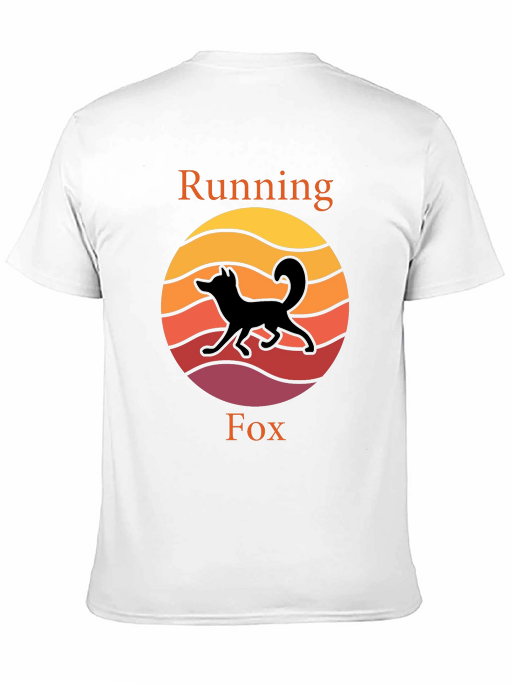 Running Fox T-Shirt - Sunset Design