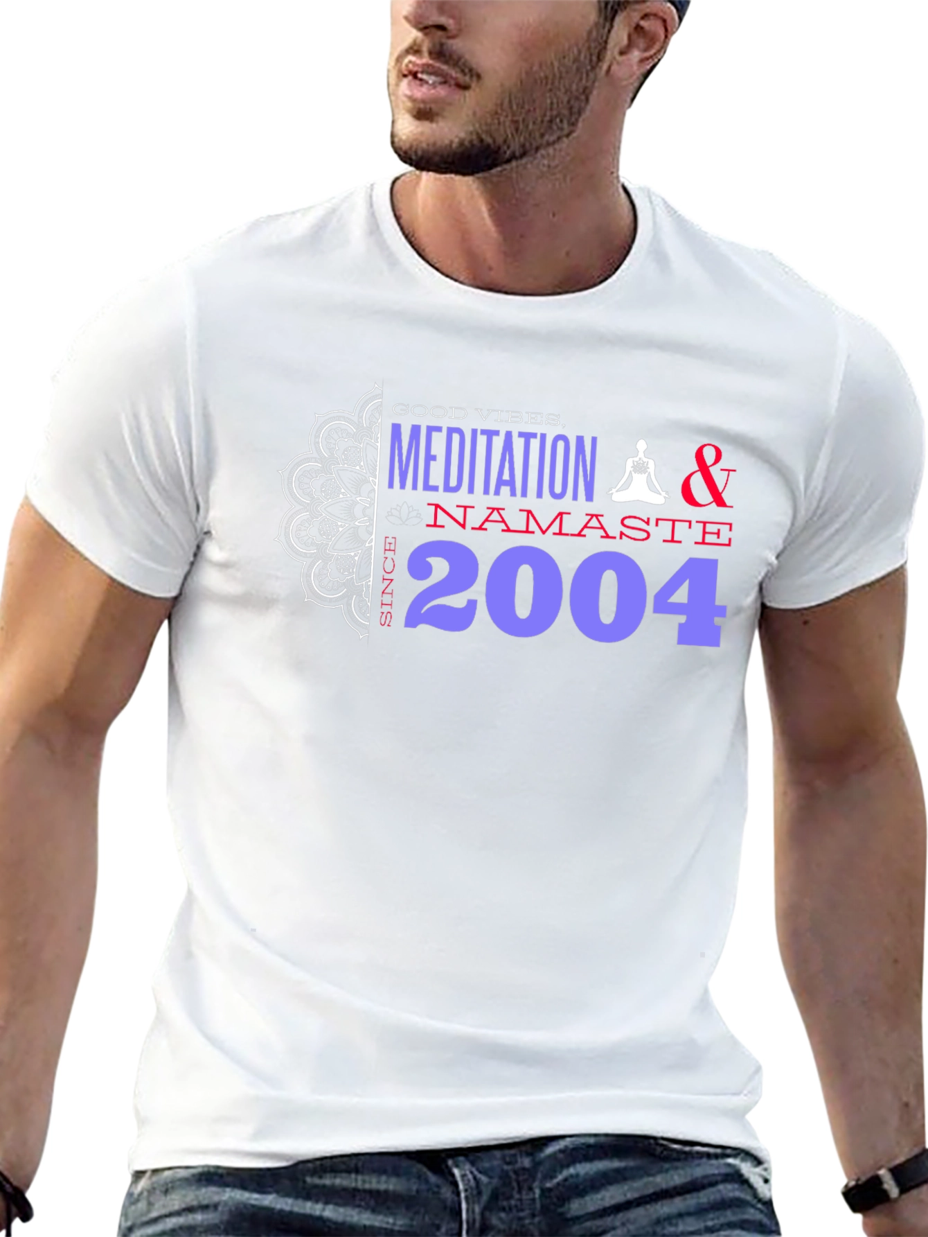 Meditation Namaste T-Shirt - Good Vibes Since 2004
