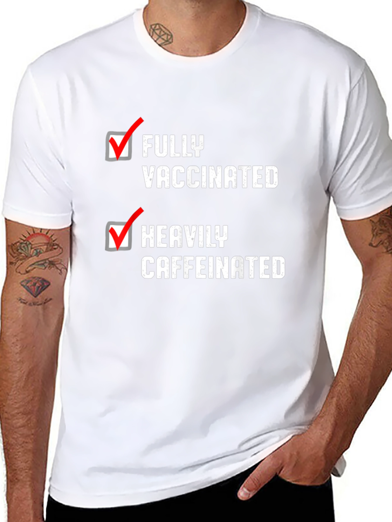 Fully Vaccinated Heavily Caffeinated T-Shirt