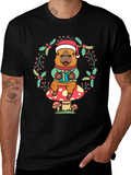 Festive Capybara Christmas T-Shirt