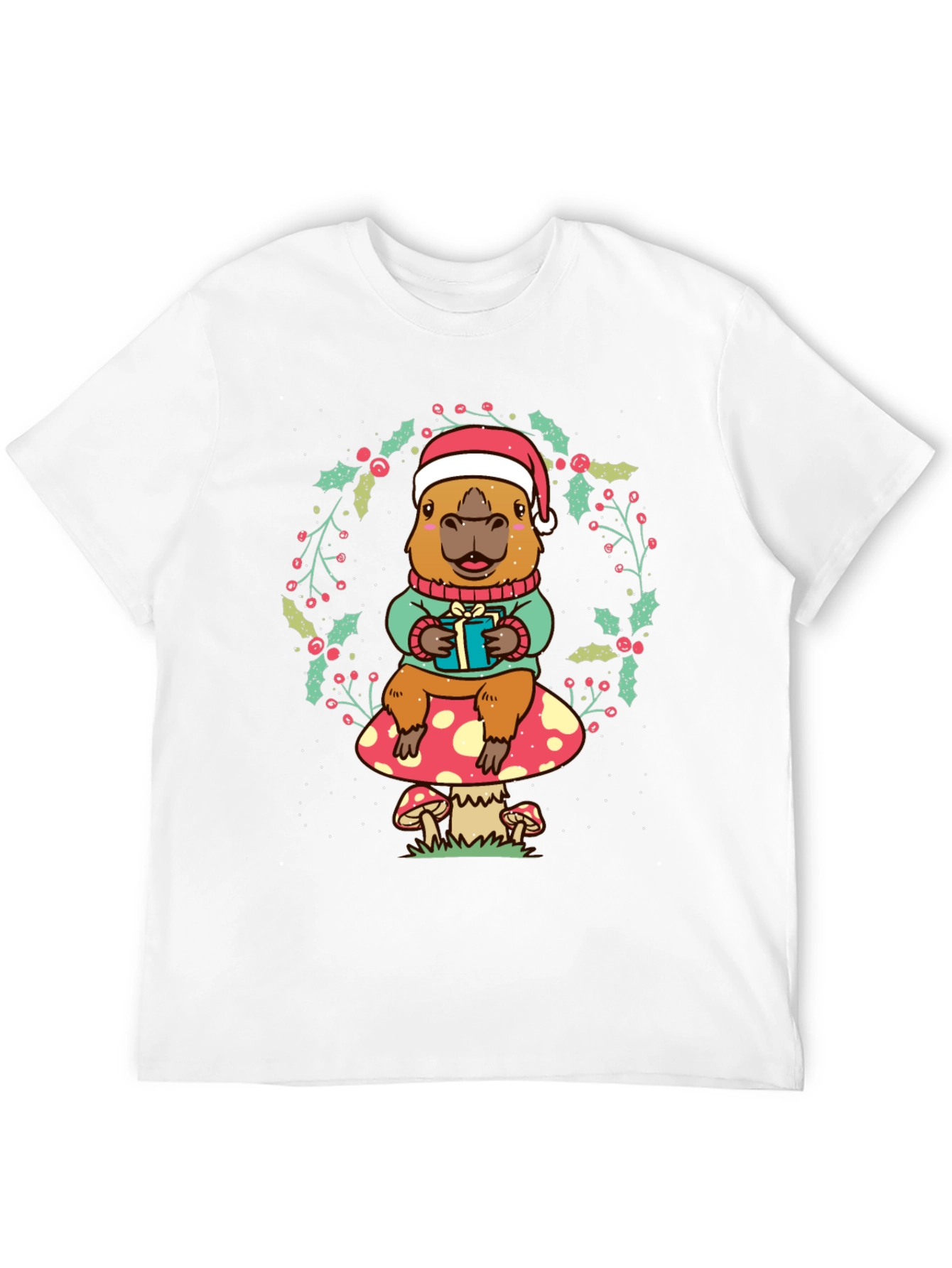 Festive Capybara Christmas T-Shirt