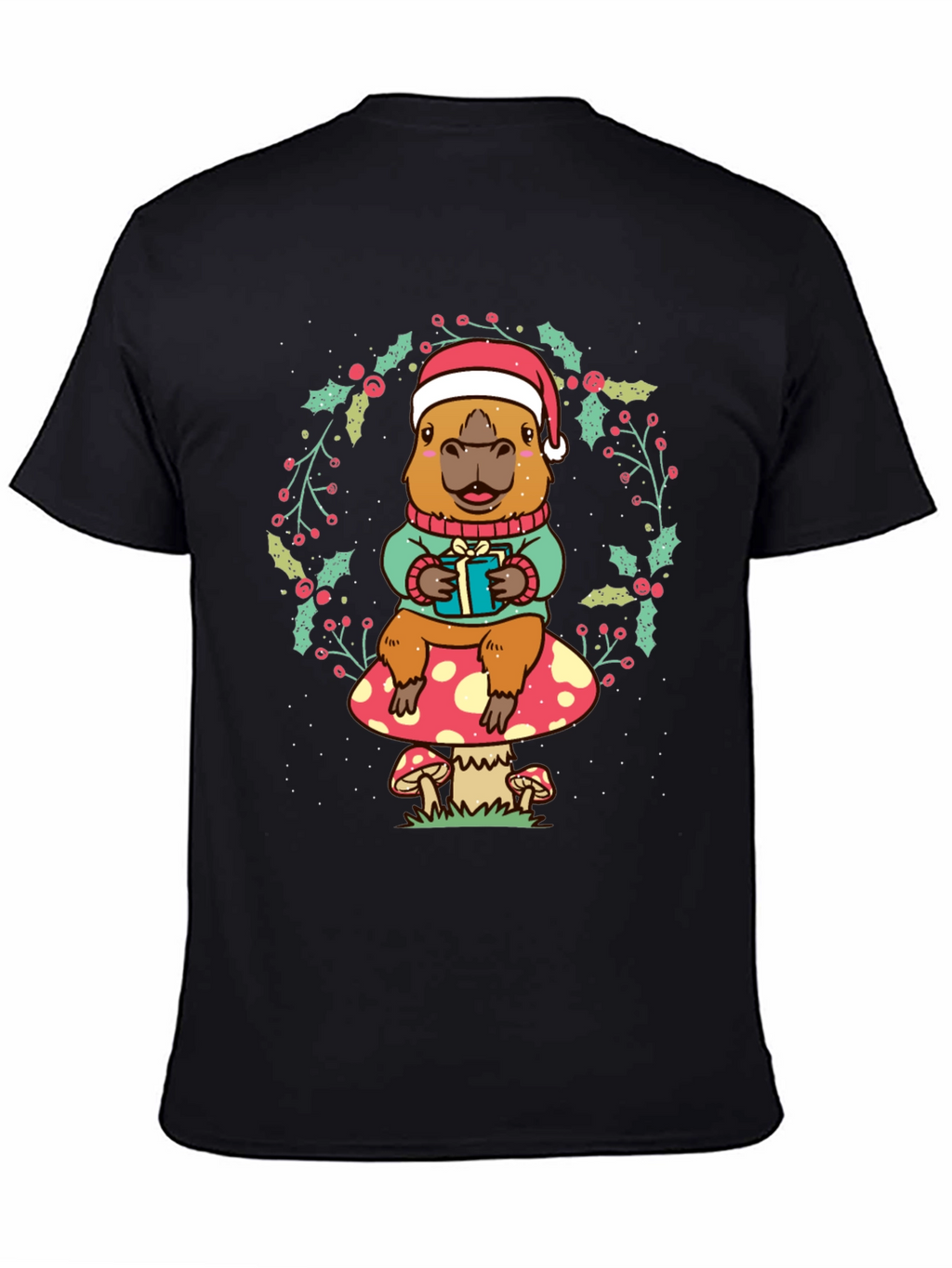 Festive Capybara Christmas T-Shirt