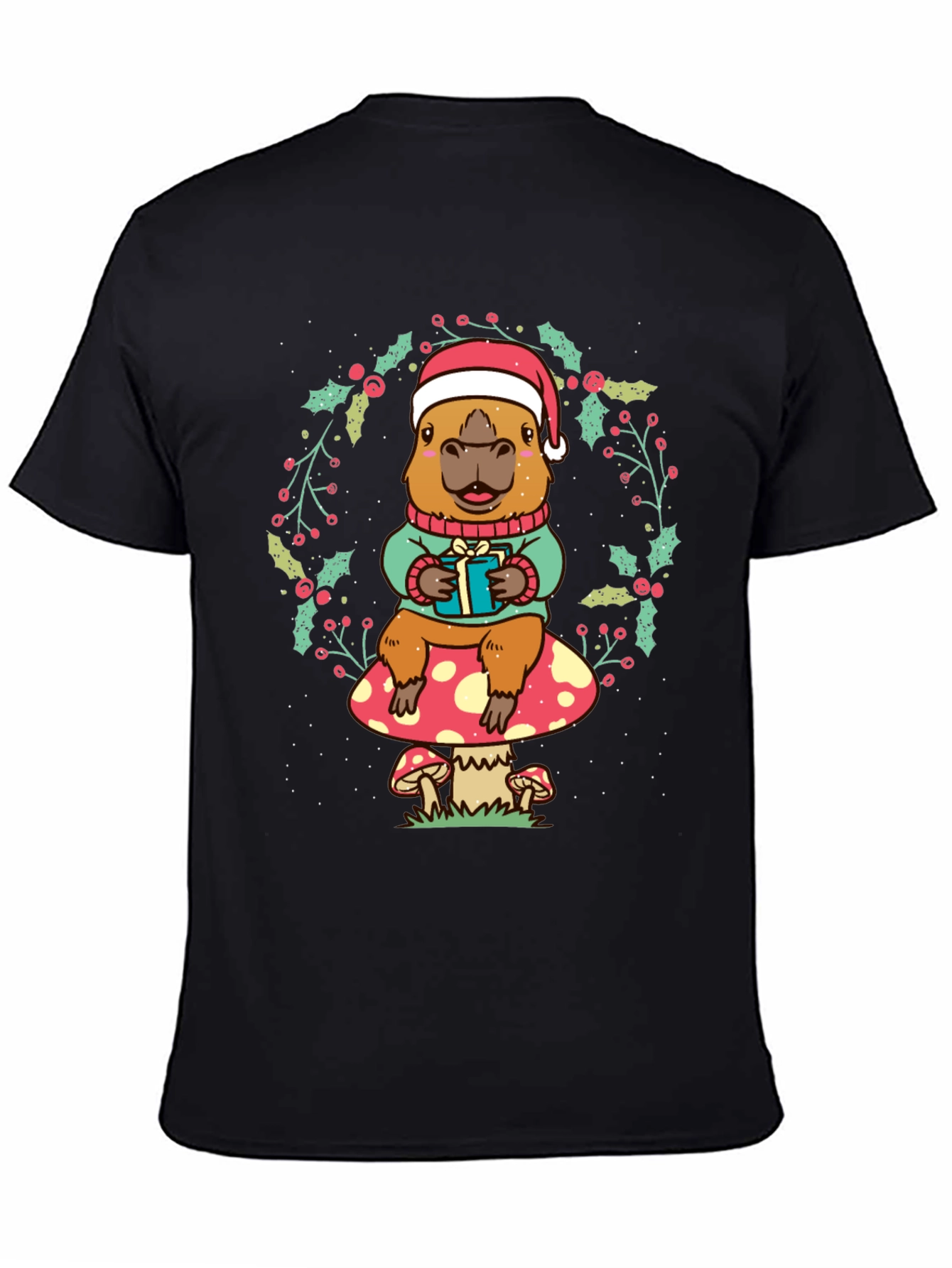 Festive Capybara Christmas T-Shirt