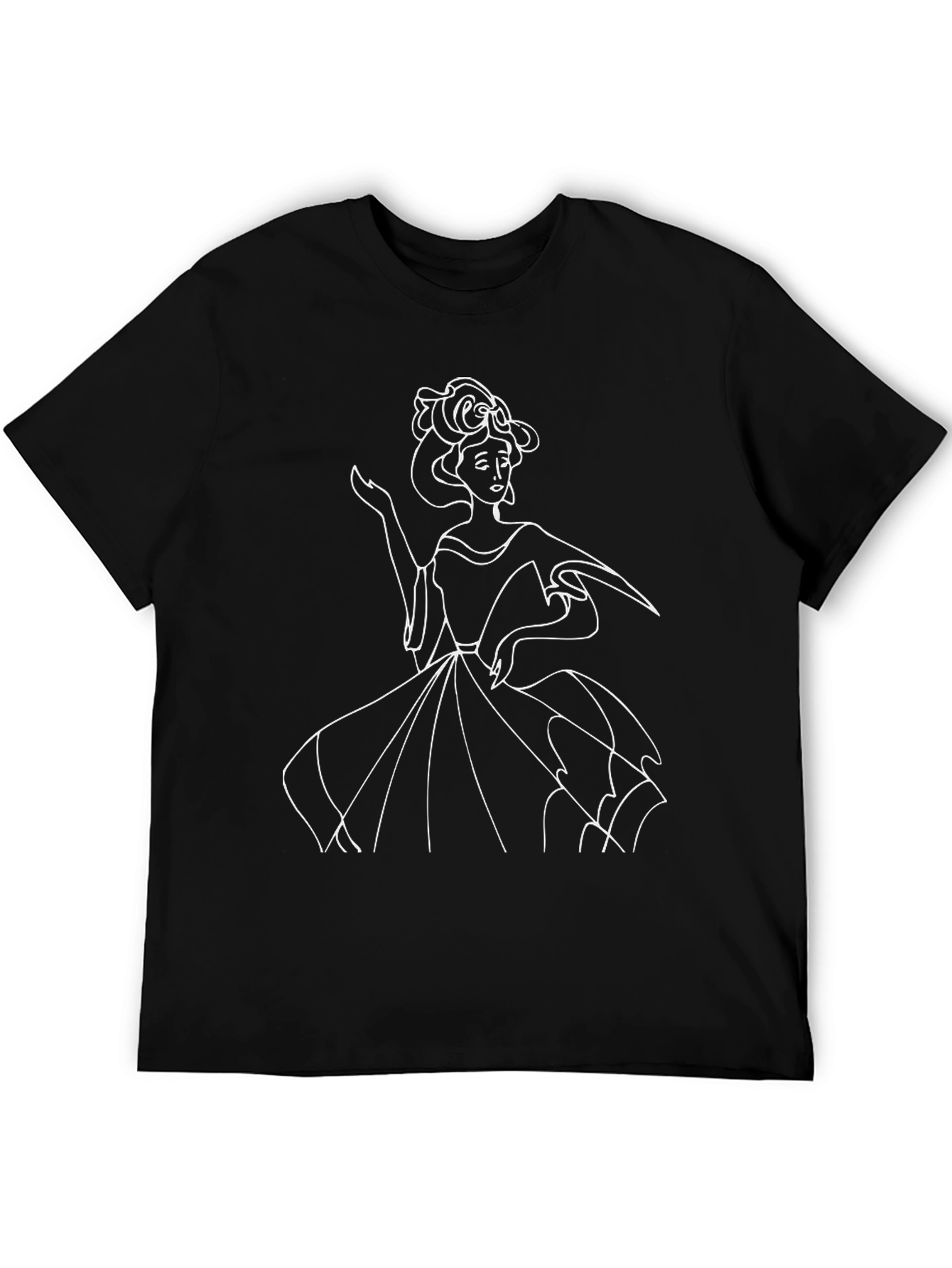 Elegant Silhouette Black Graphic Tee