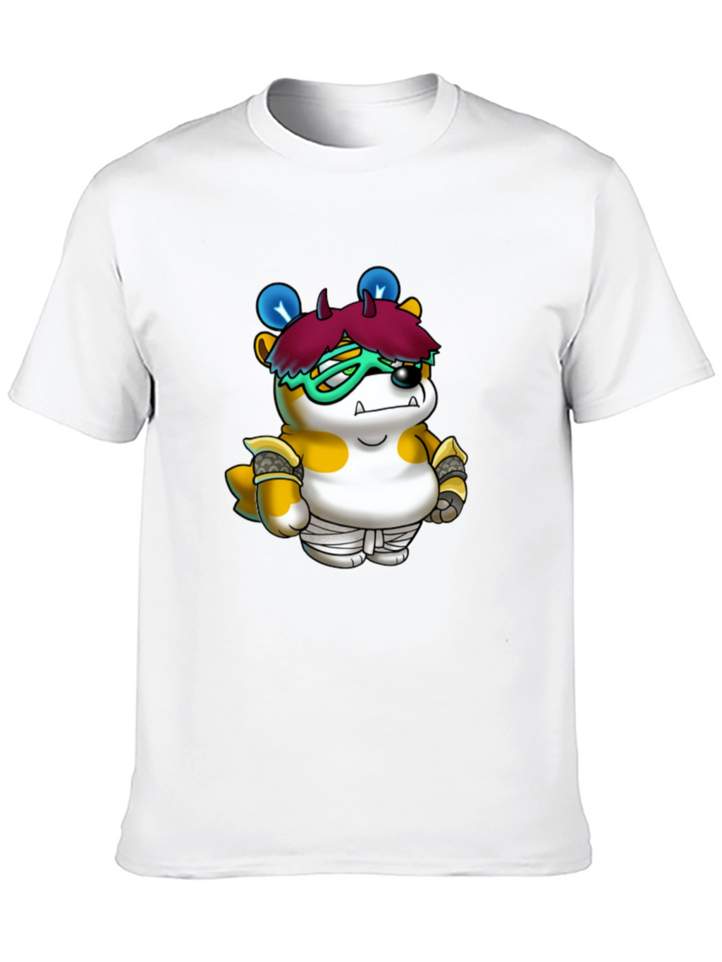 Cartoon Character Print Black T-Shirt