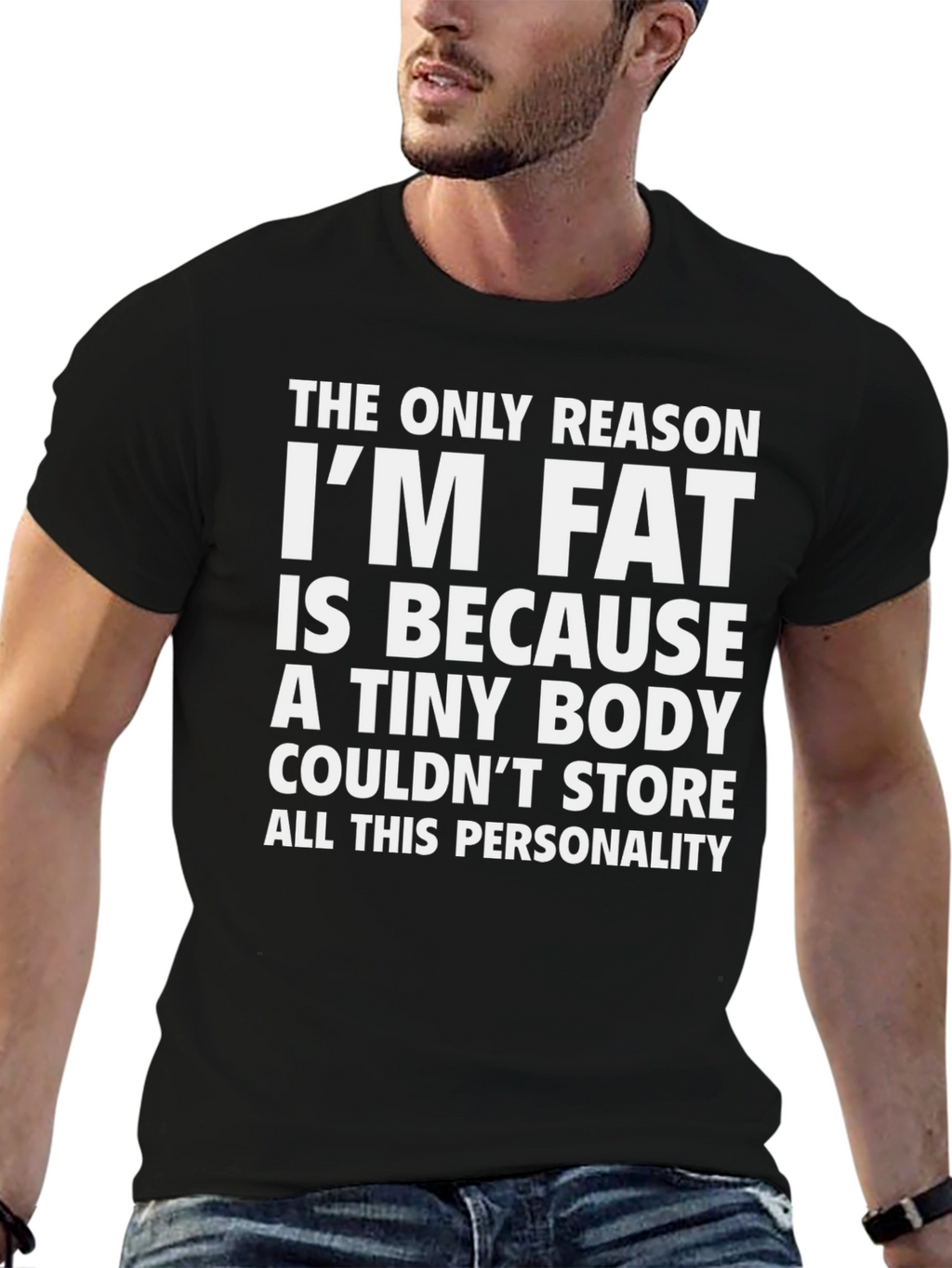 Funny Im Fat Graphic Tee - Personality Shirt