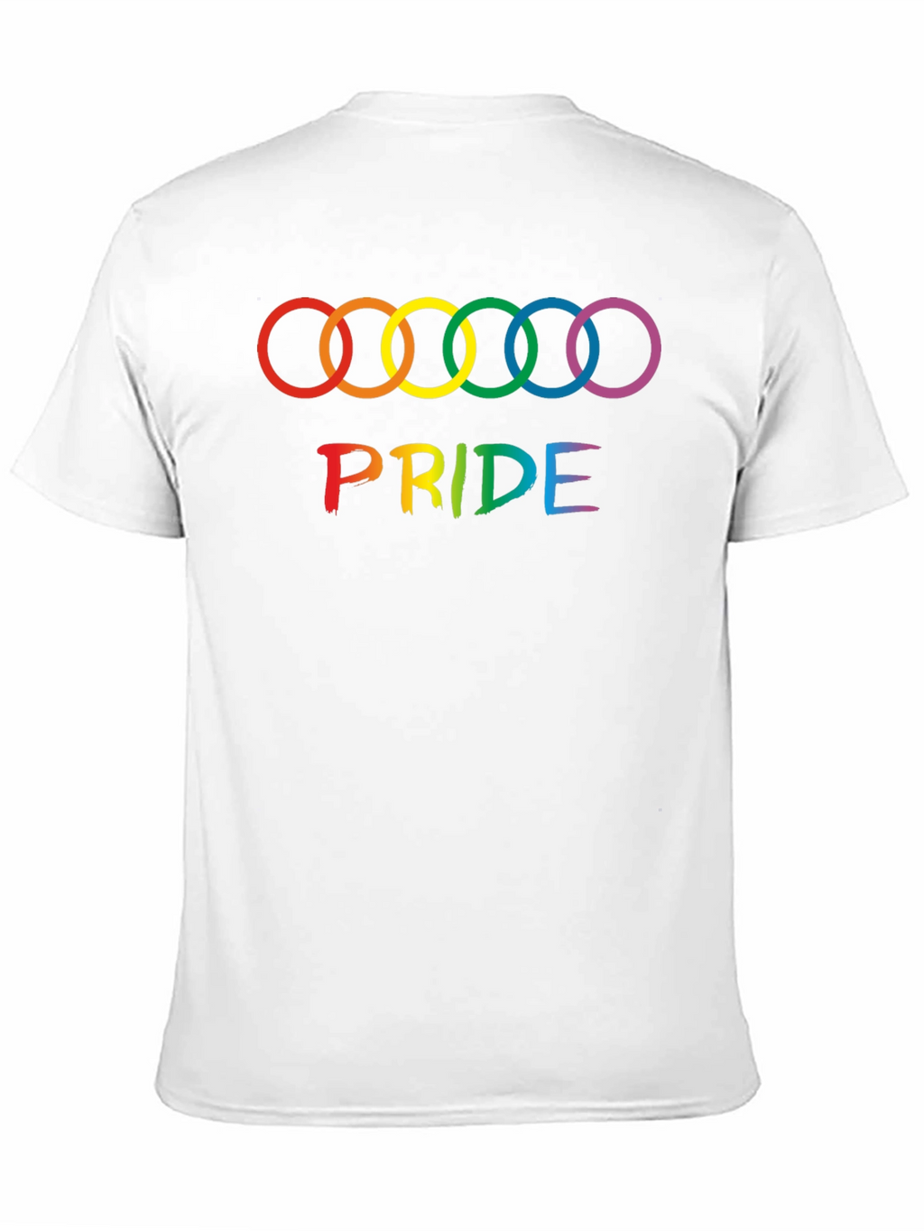 Pride Rings Graphic Tee - Black Cotton LGBTQ+ Shirt