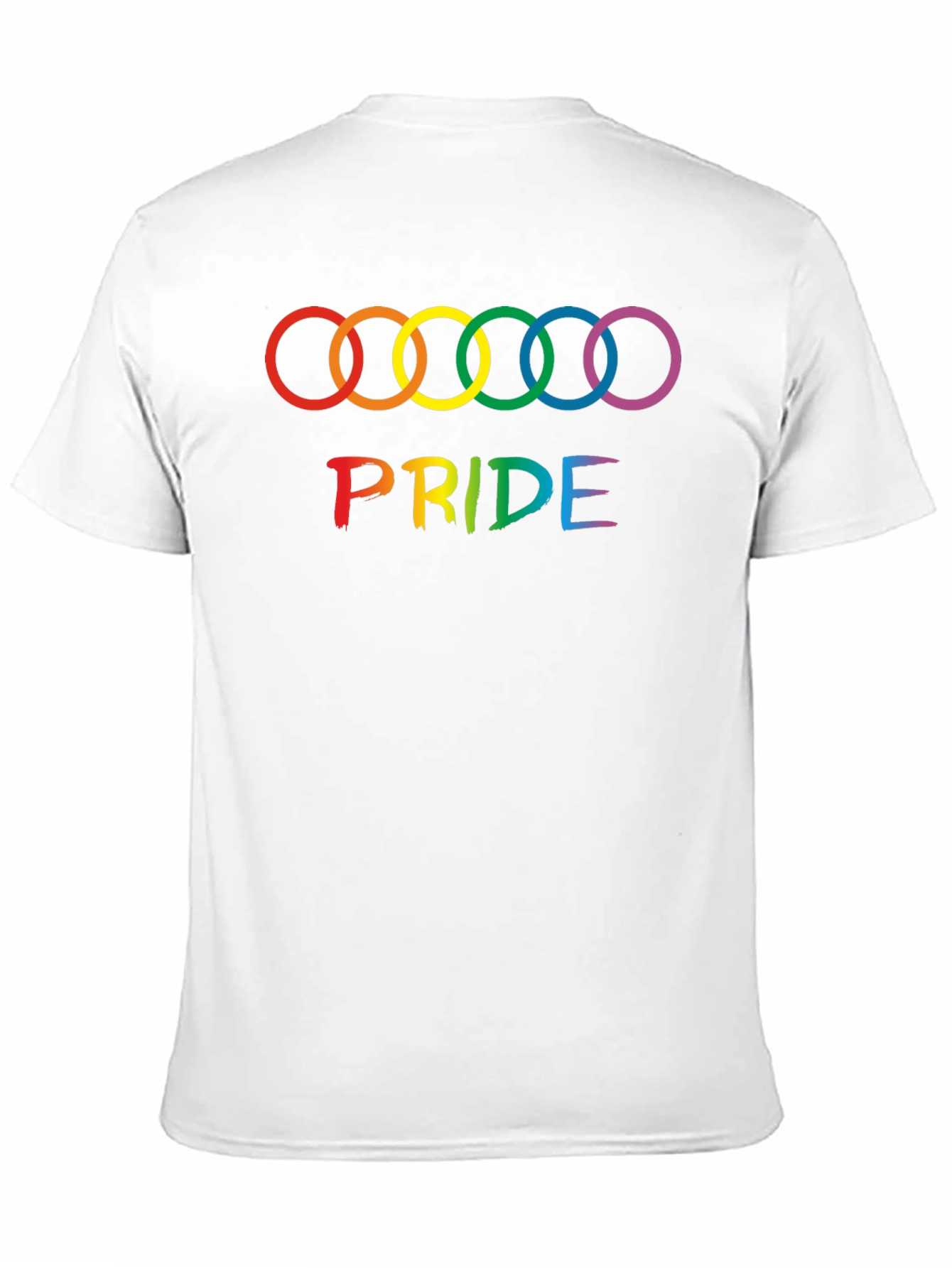Pride Rings Graphic Tee - Black Cotton LGBTQ+ Shirt