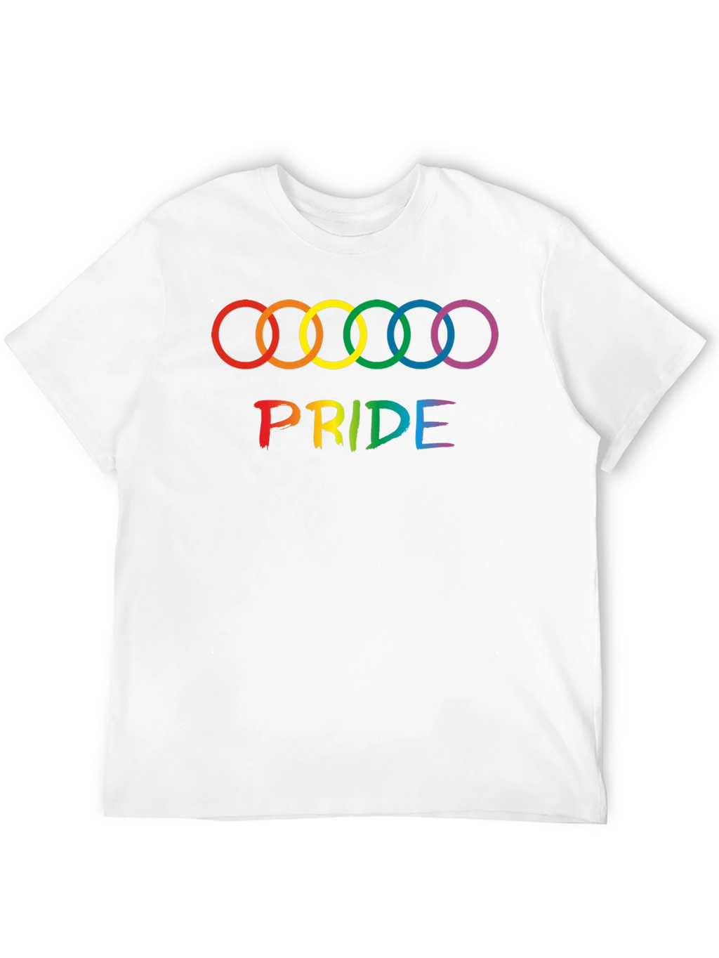 Pride Rings Graphic Tee - Black Cotton LGBTQ+ Shirt