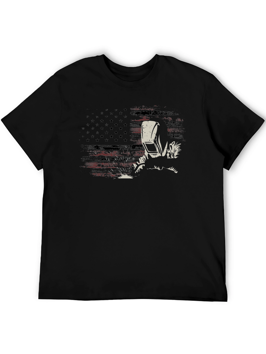 Welder American Flag Graphic T-Shirt