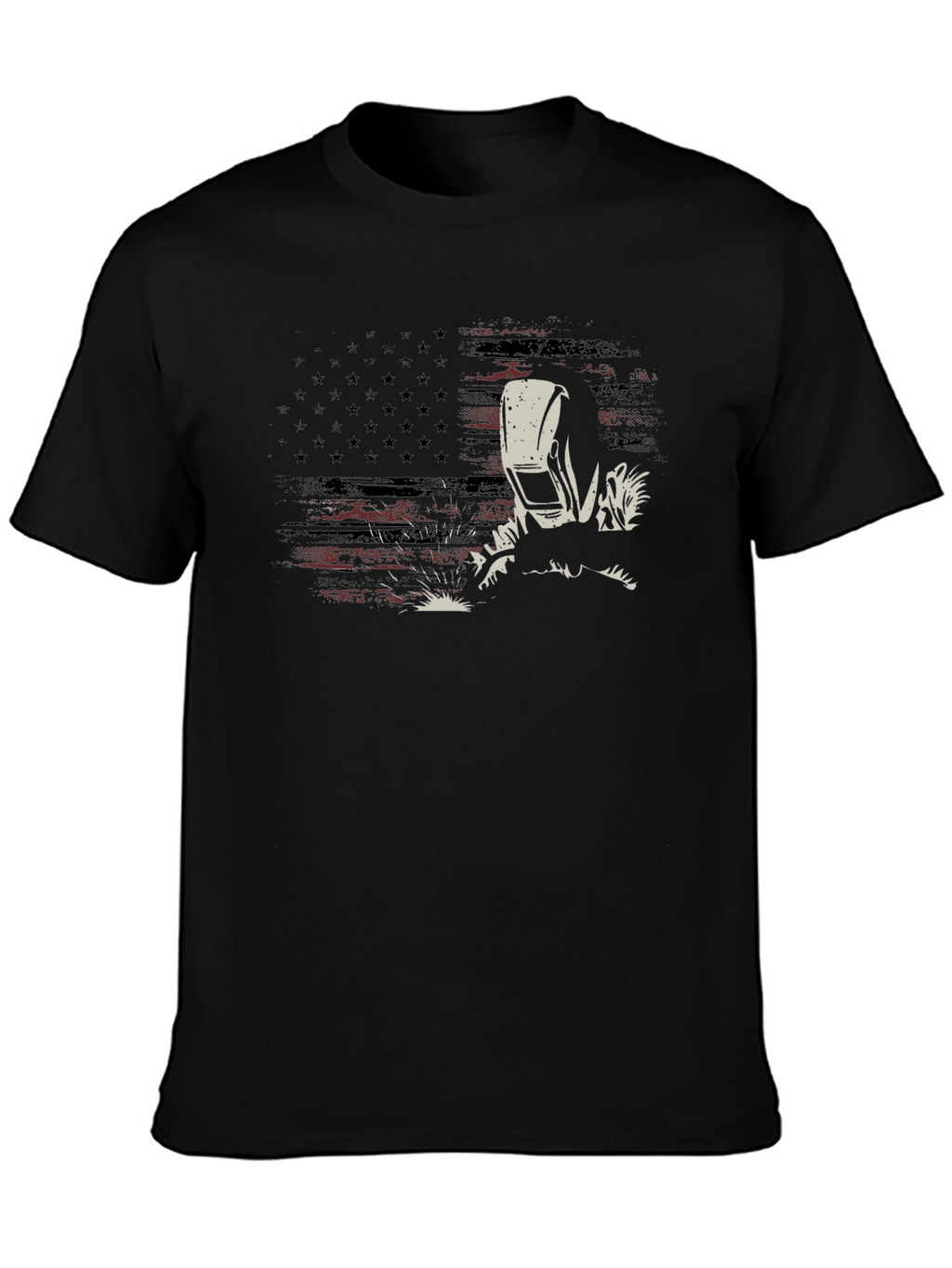 Welder American Flag Graphic T-Shirt