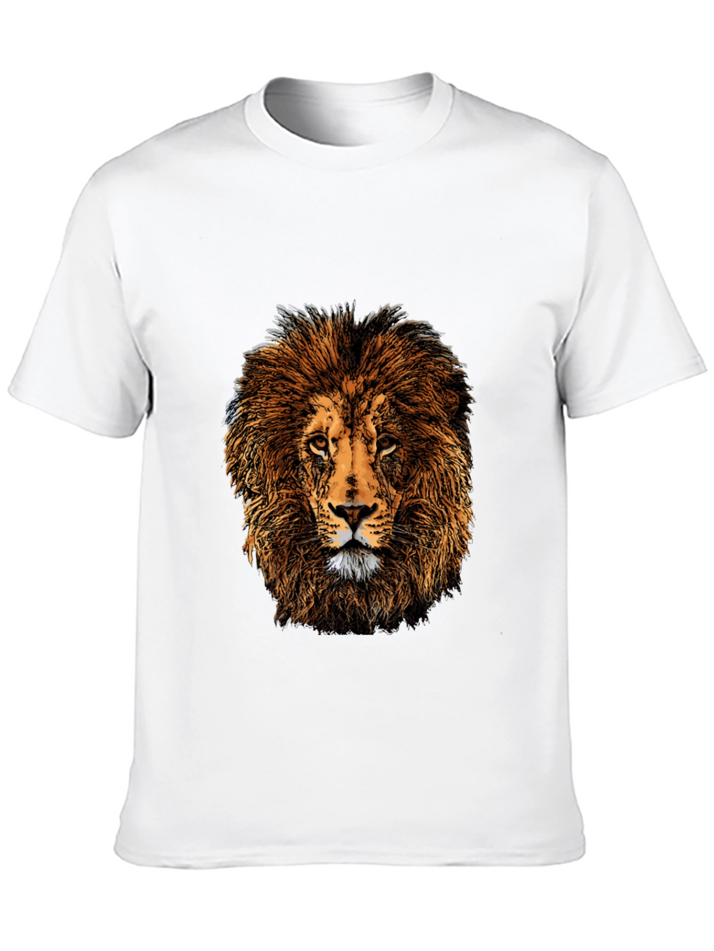 Lion Graphic Print Black T-Shirt