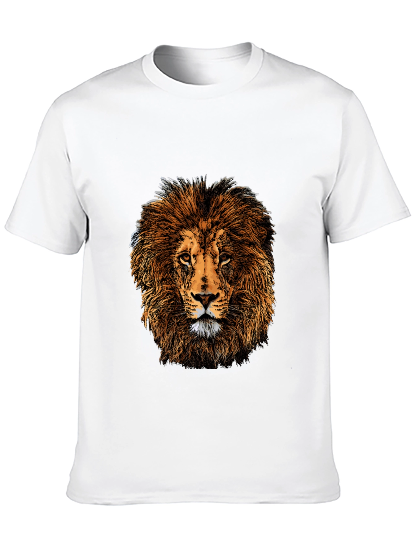 Lion Graphic Print Black T-Shirt