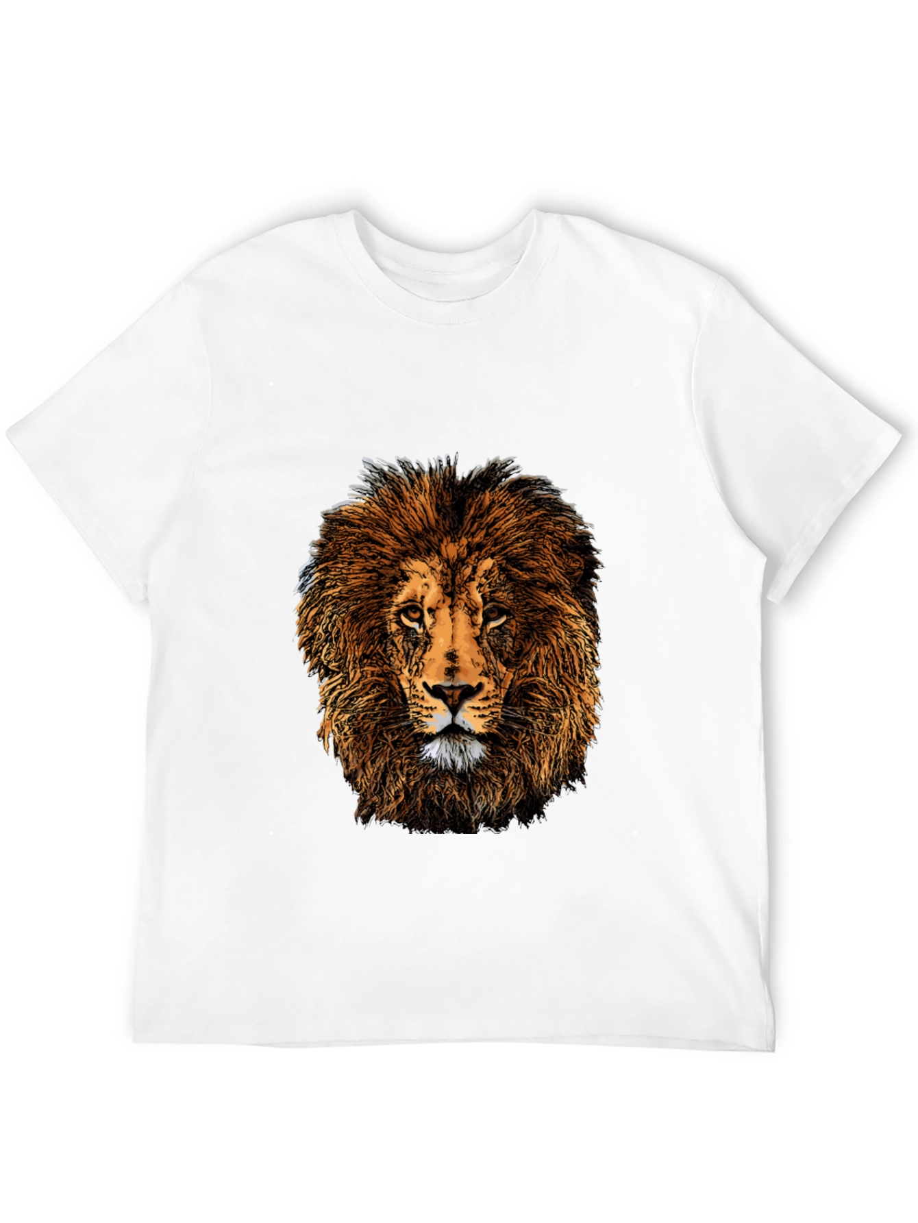 Lion Graphic Print Black T-Shirt