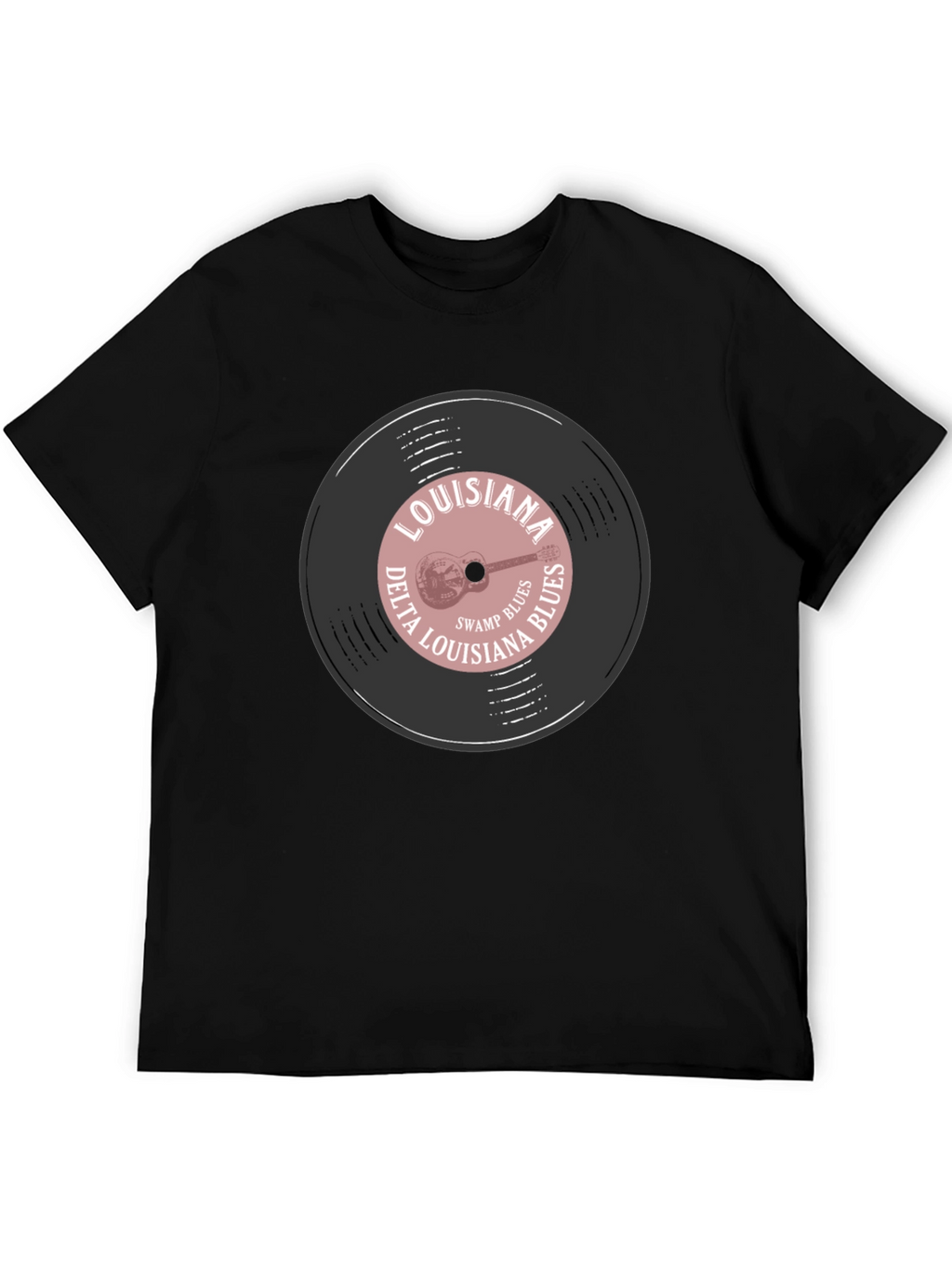 Louisiana Delta Blues Record Graphic T-Shirt