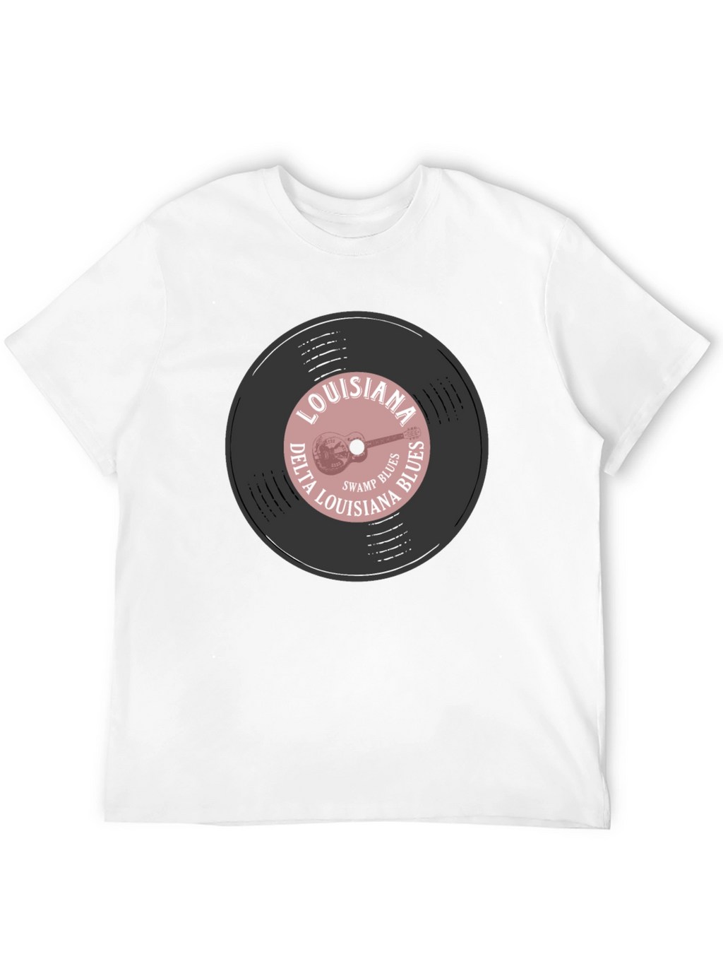 Louisiana Delta Blues Record Graphic T-Shirt