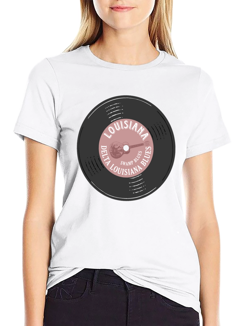 Louisiana Delta Blues Record Graphic T-Shirt