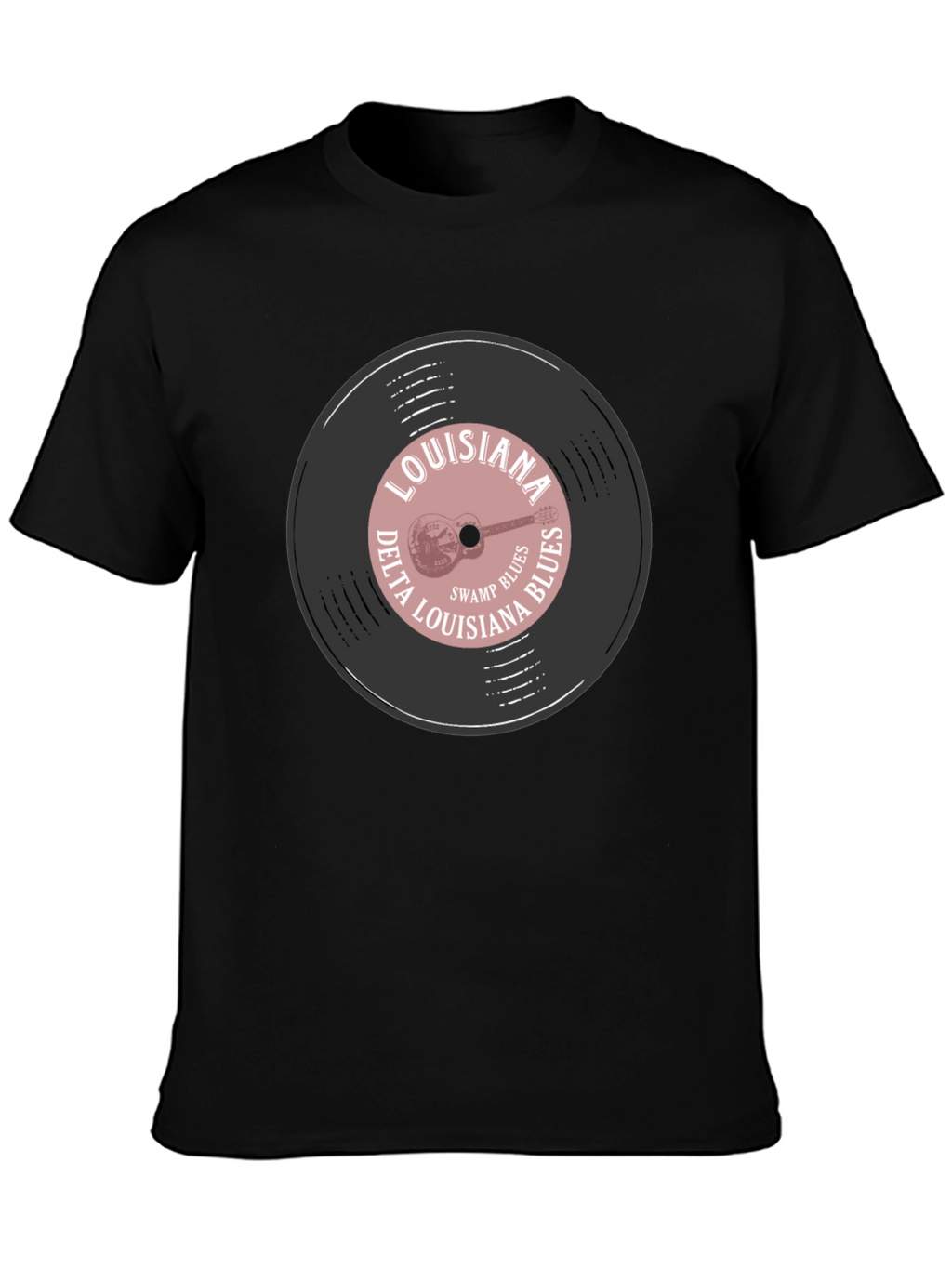 Louisiana Delta Blues Record Graphic T-Shirt