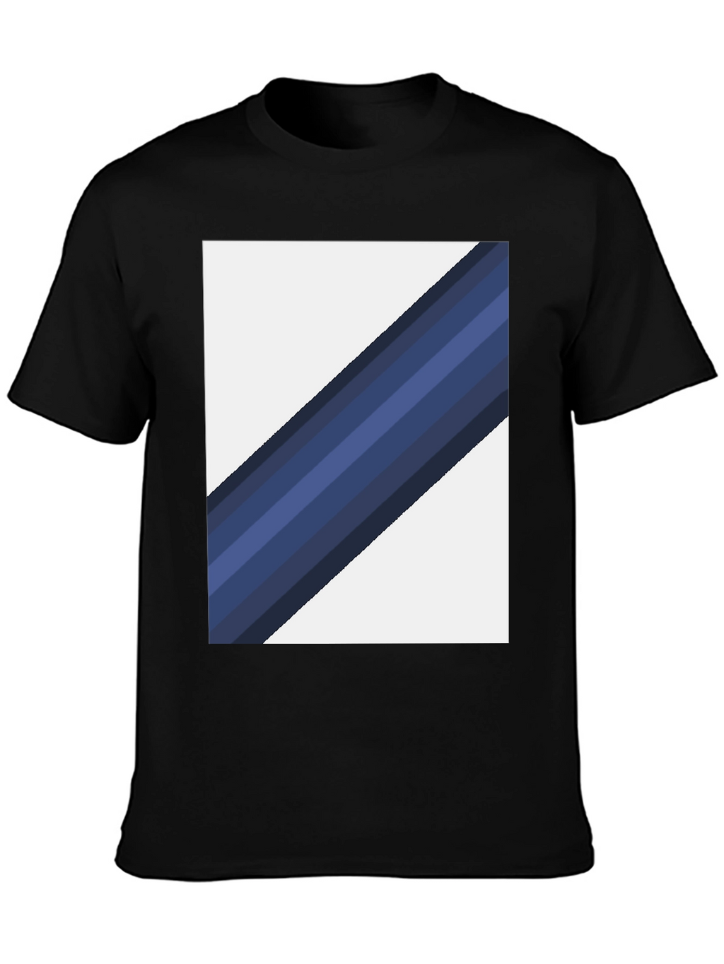 Striped Diagonal Graphic Tee - Modern Casual Wear