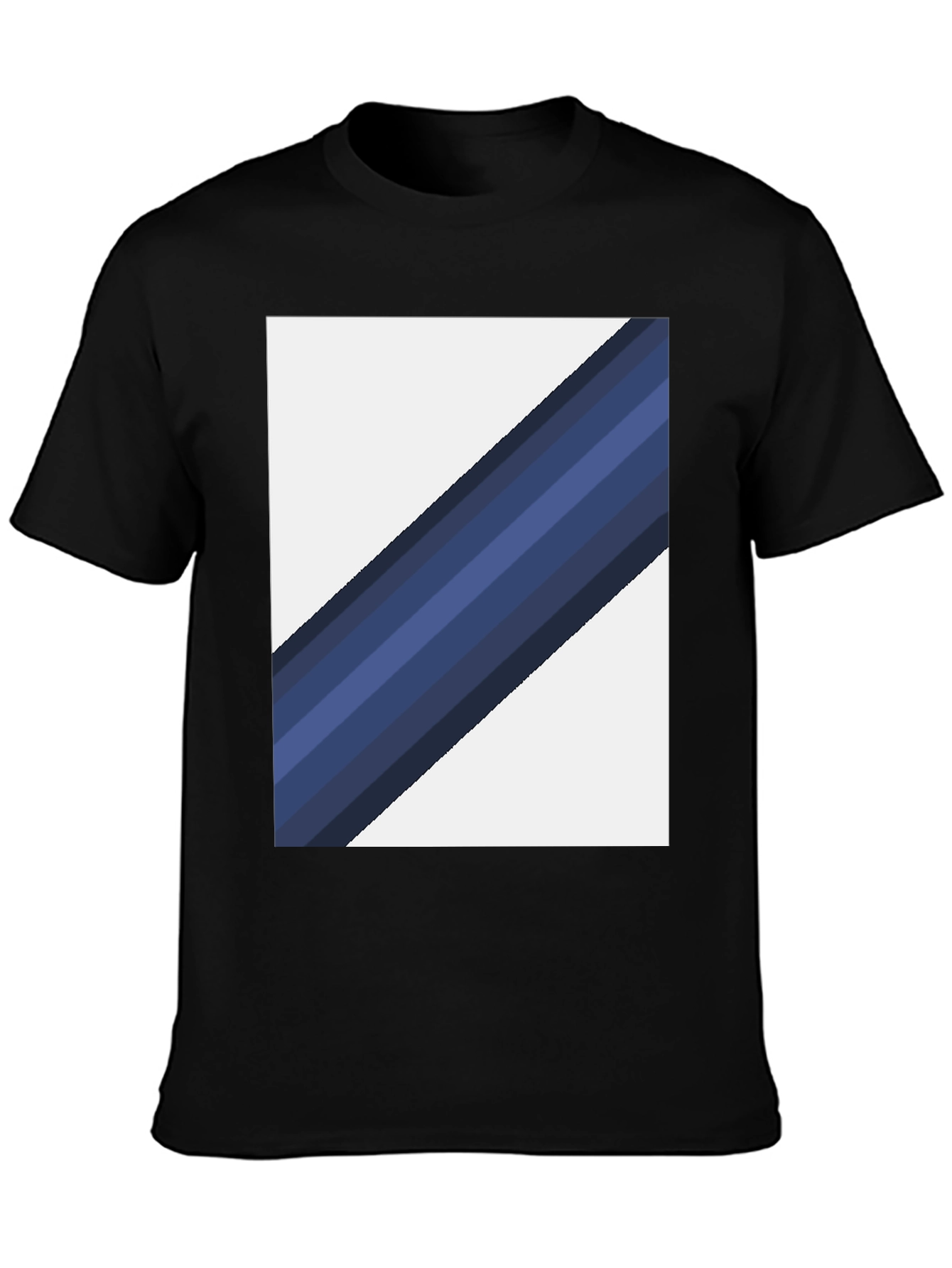 Striped Diagonal Graphic Tee - Modern Casual Wear