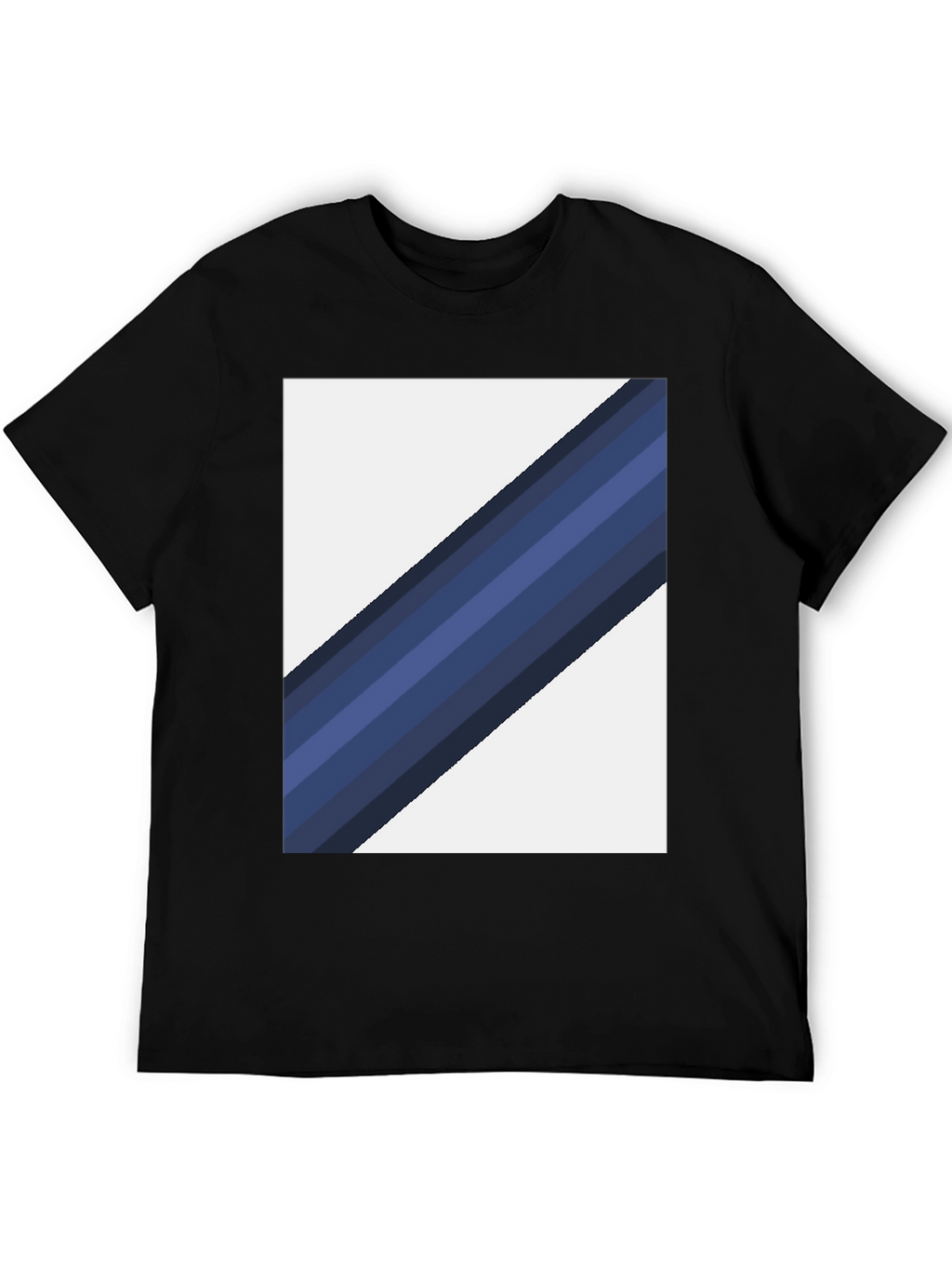 Striped Diagonal Graphic Tee - Modern Casual Wear