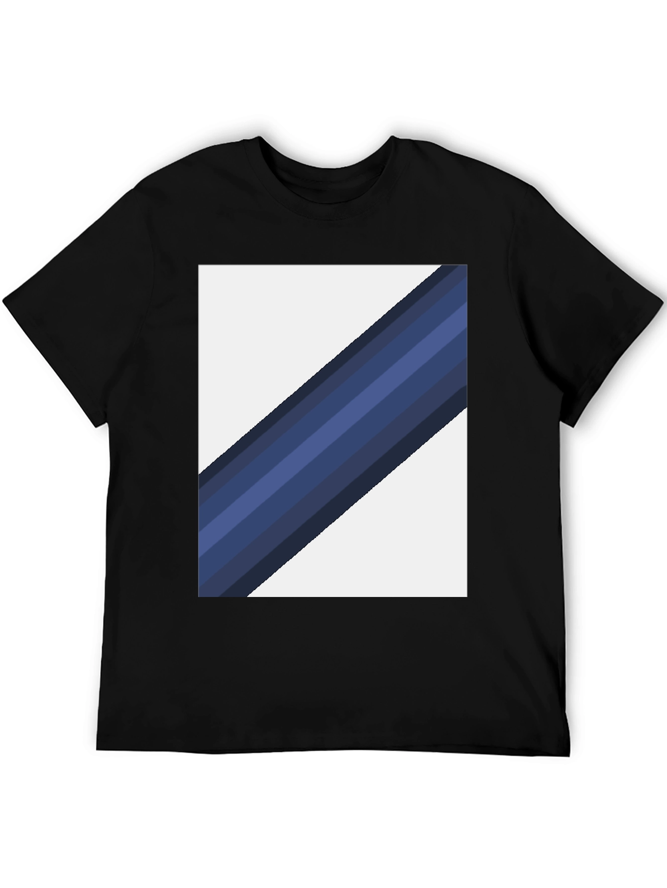Striped Diagonal Graphic Tee - Modern Casual Wear