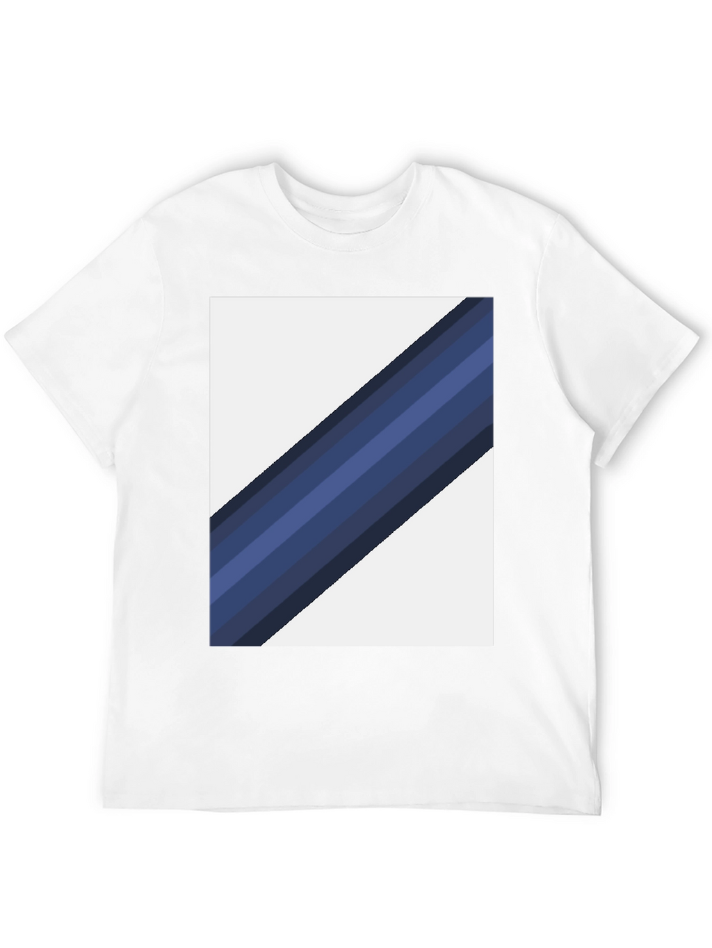 Striped Diagonal Graphic Tee - Modern Casual Wear