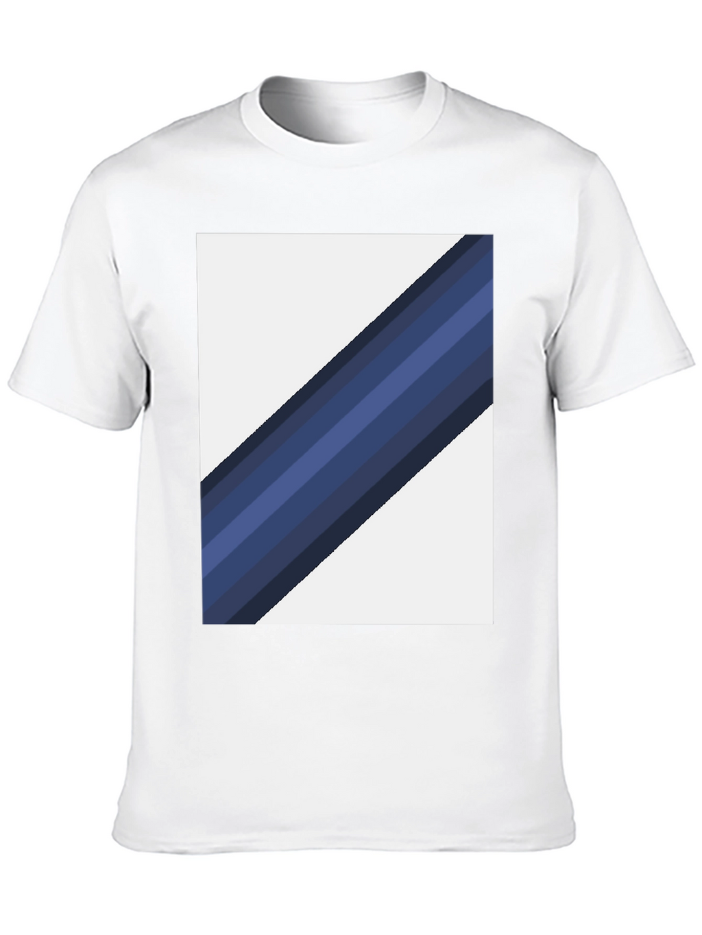 Striped Diagonal Graphic Tee - Modern Casual Wear