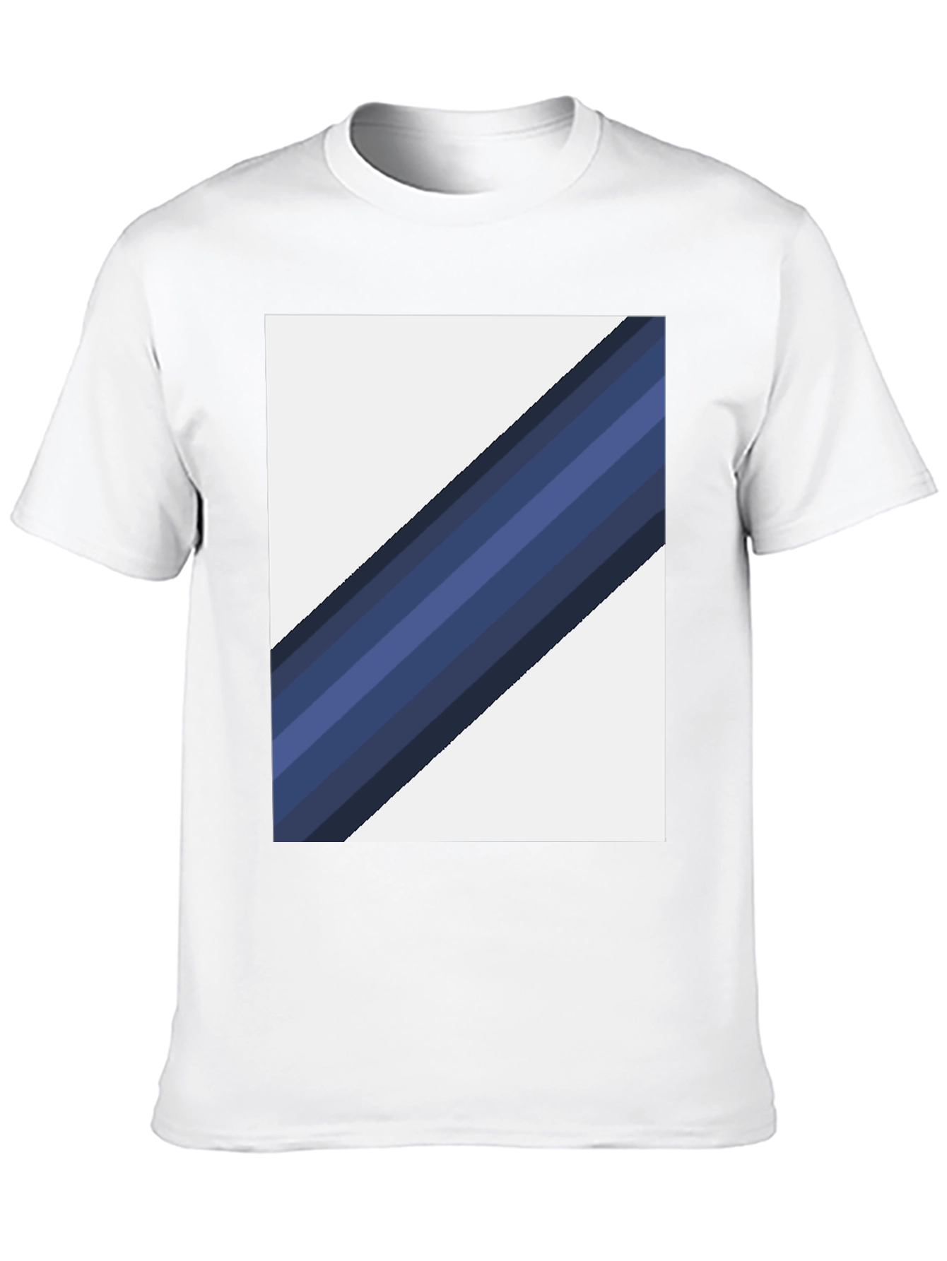 Striped Diagonal Graphic Tee - Modern Casual Wear