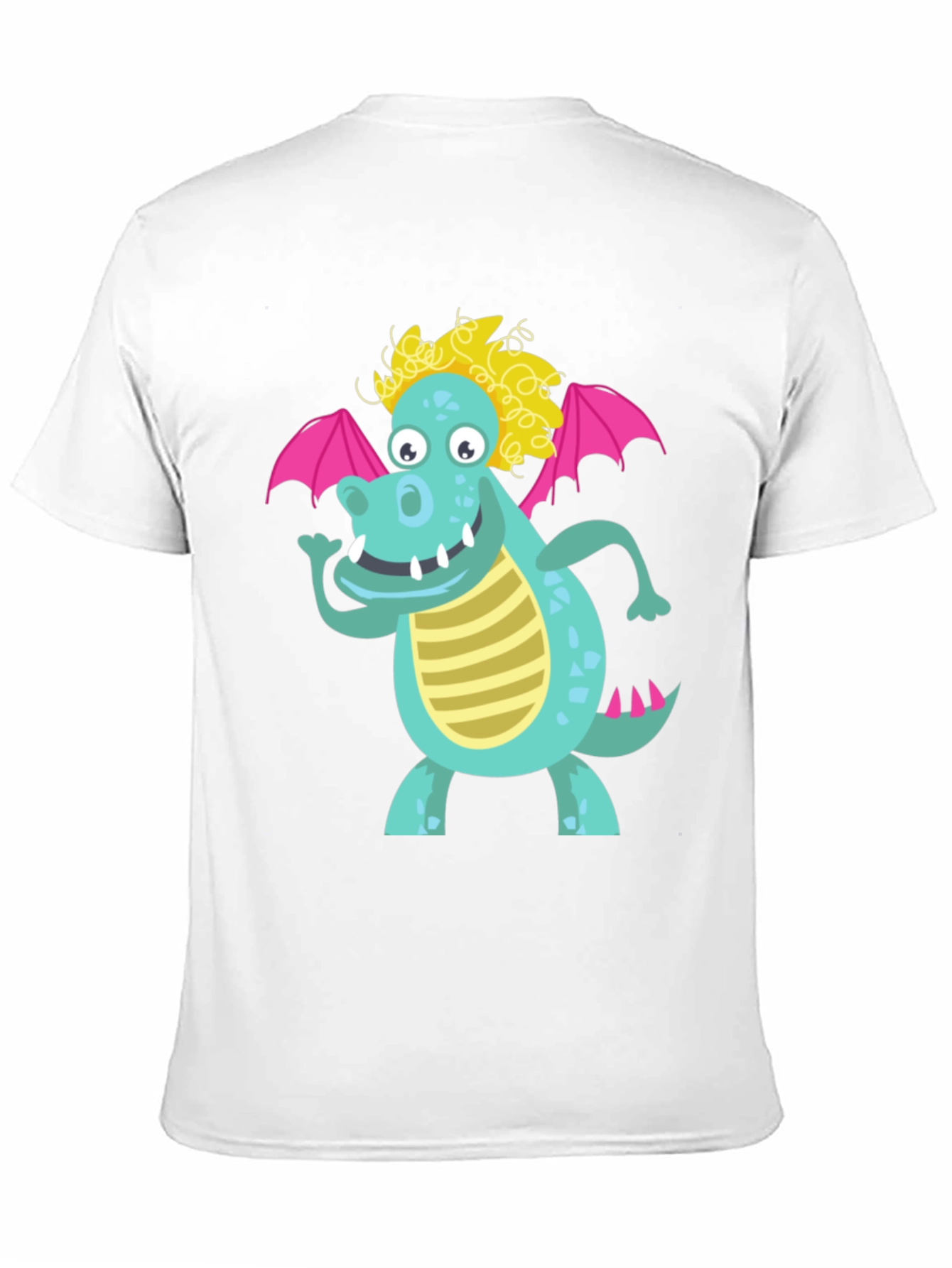 Cartoon Dragon Graphic Tee - Black Unisex Shirt