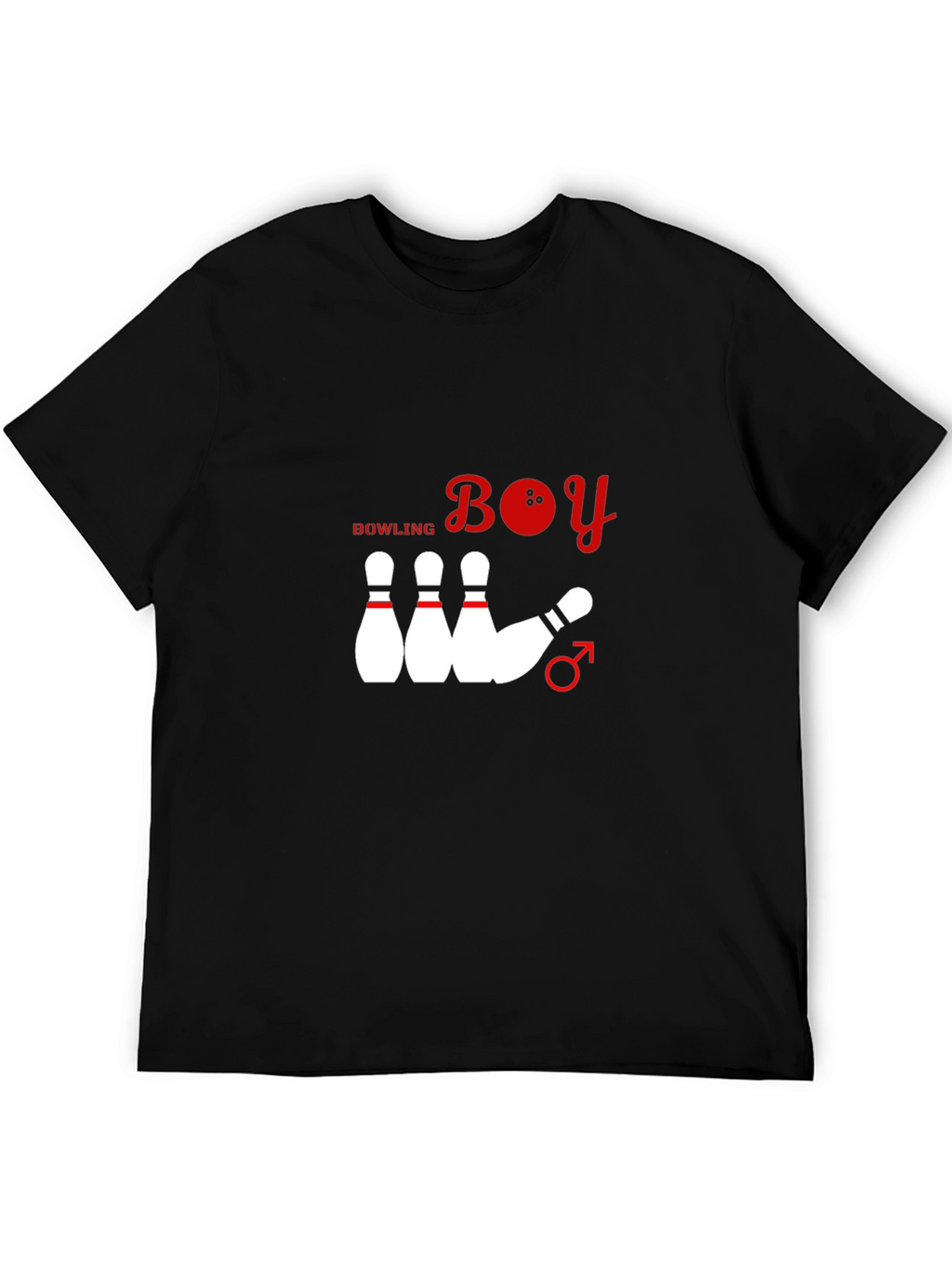 Bowling Boy Graphic T-Shirt - Black