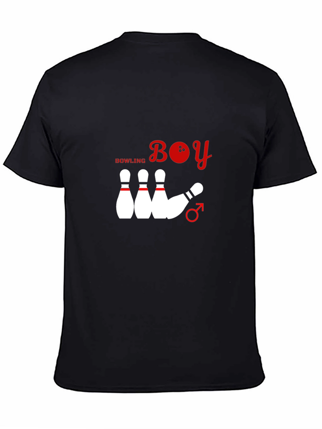 Bowling Boy Graphic T-Shirt - Black