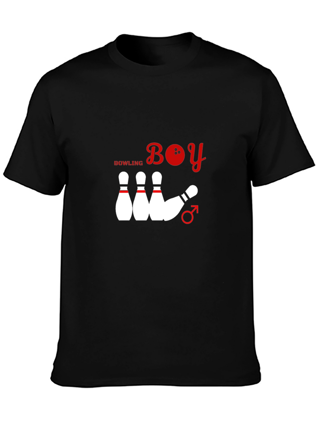 Bowling Boy Graphic T-Shirt - Black