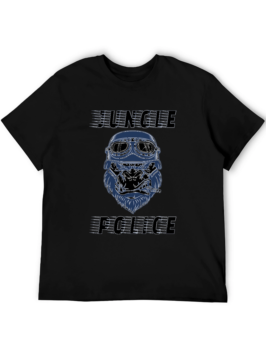 Jungle Police Graphic T-Shirt - Cool Gorilla Design