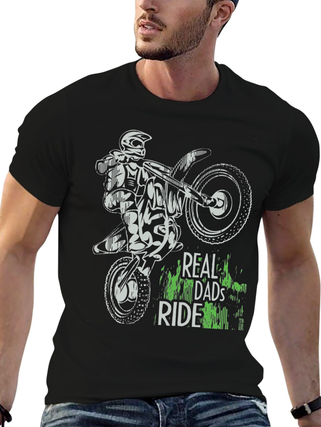 Real Dads Ride Motocross Graphic Tee